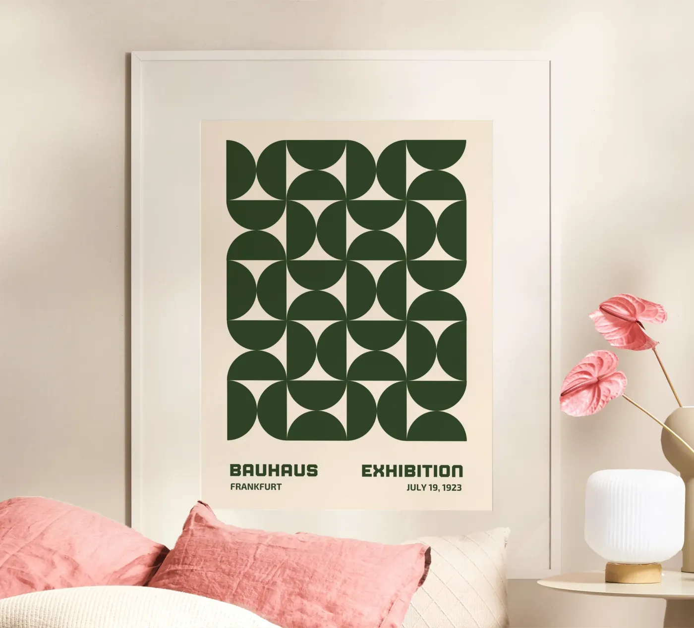 Bauhaus pattern green poster by Whole©