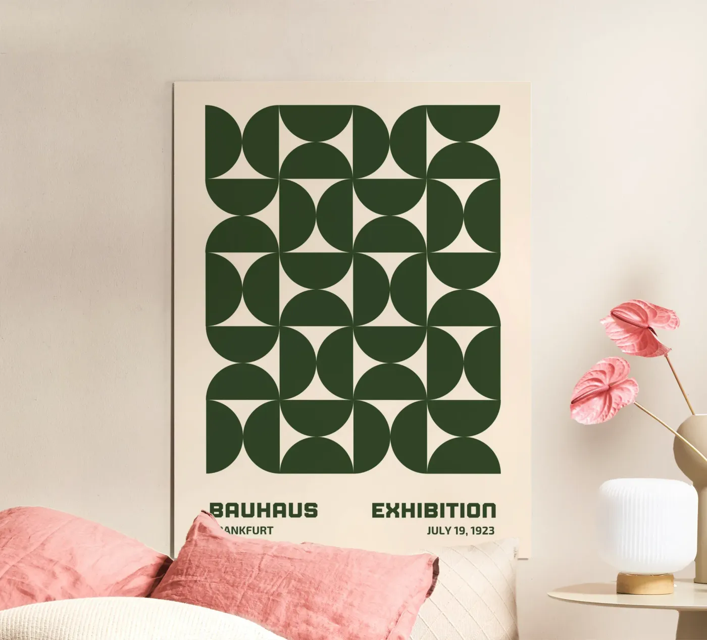 Bauhaus pattern green poster by Whole©