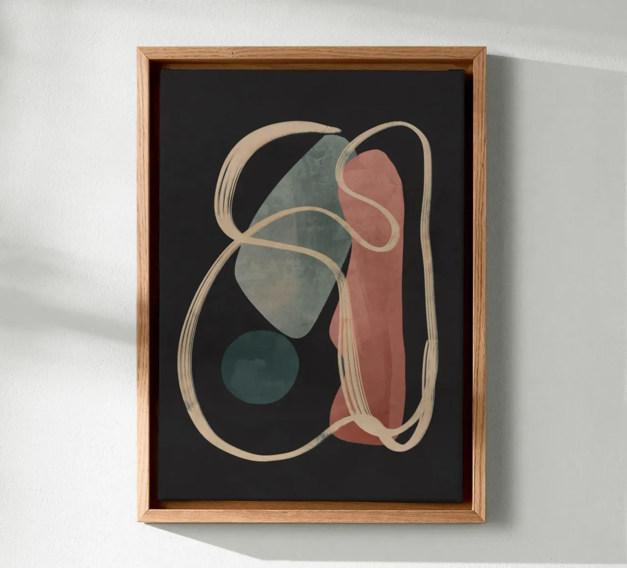 Modern Abstract Art 15 canvas with Floater frame by ThingDesign