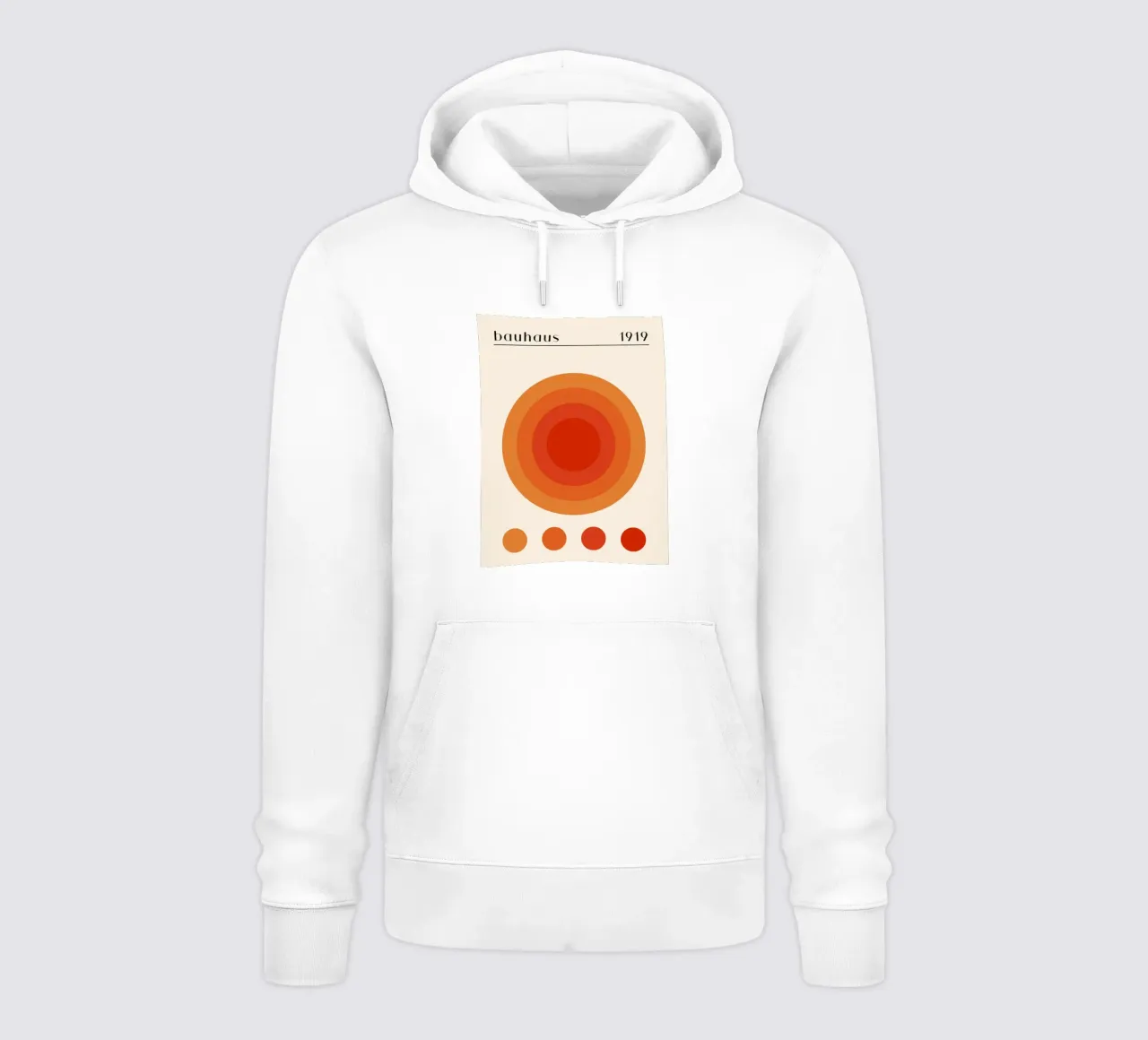 Círculo Bauhaus diseño naranja sudadera con capucha de Whole©