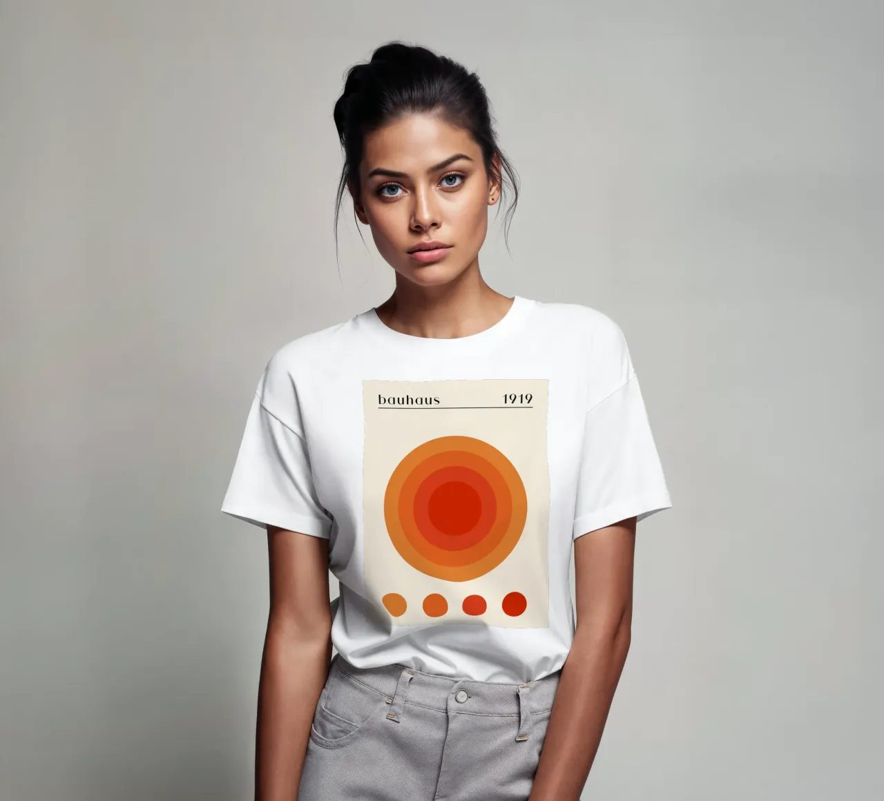 Cerchio Bauhaus design arancione t-shirt da Whole©