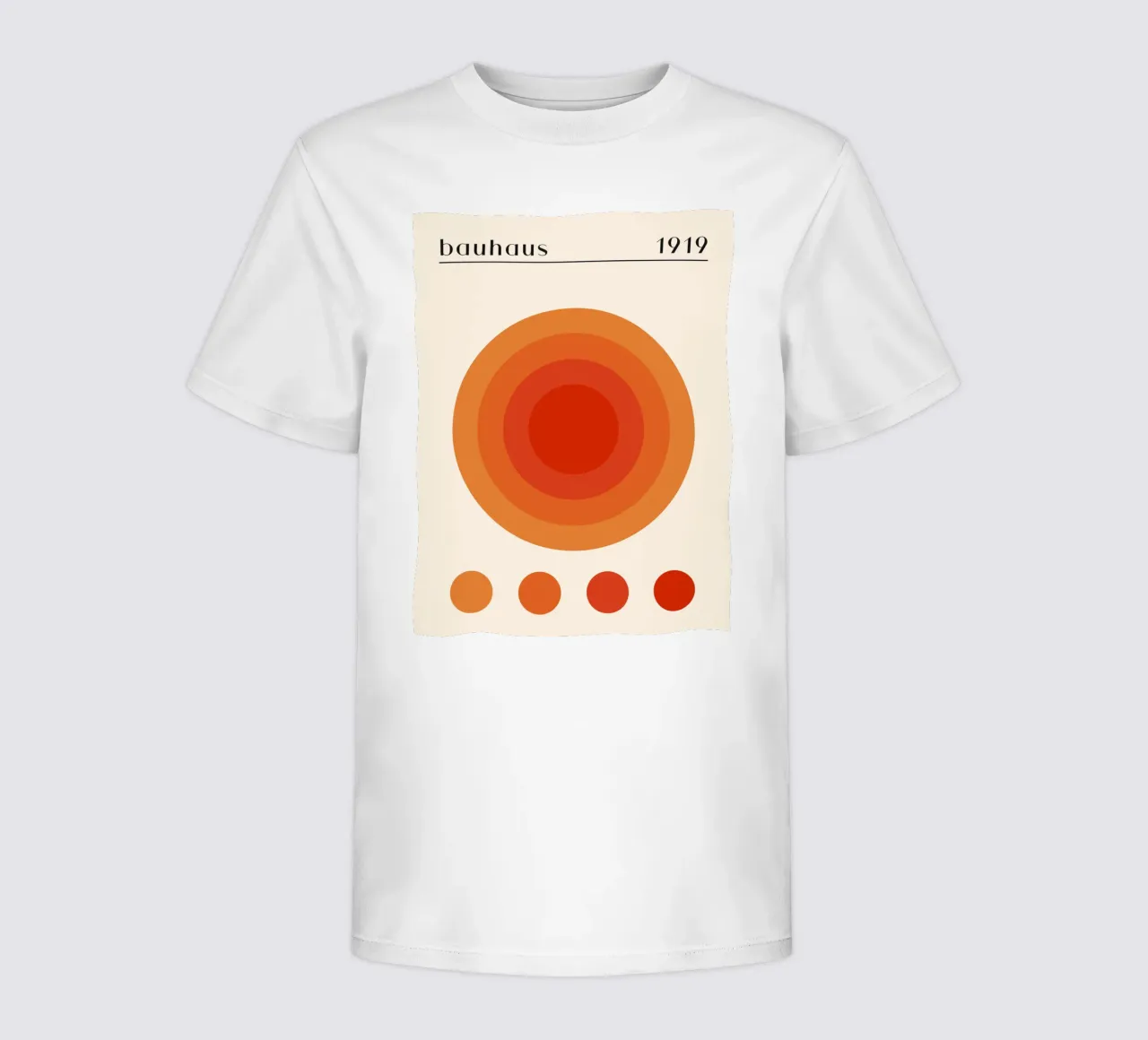Bauhaus circle design orange kids t-shirt by Whole©