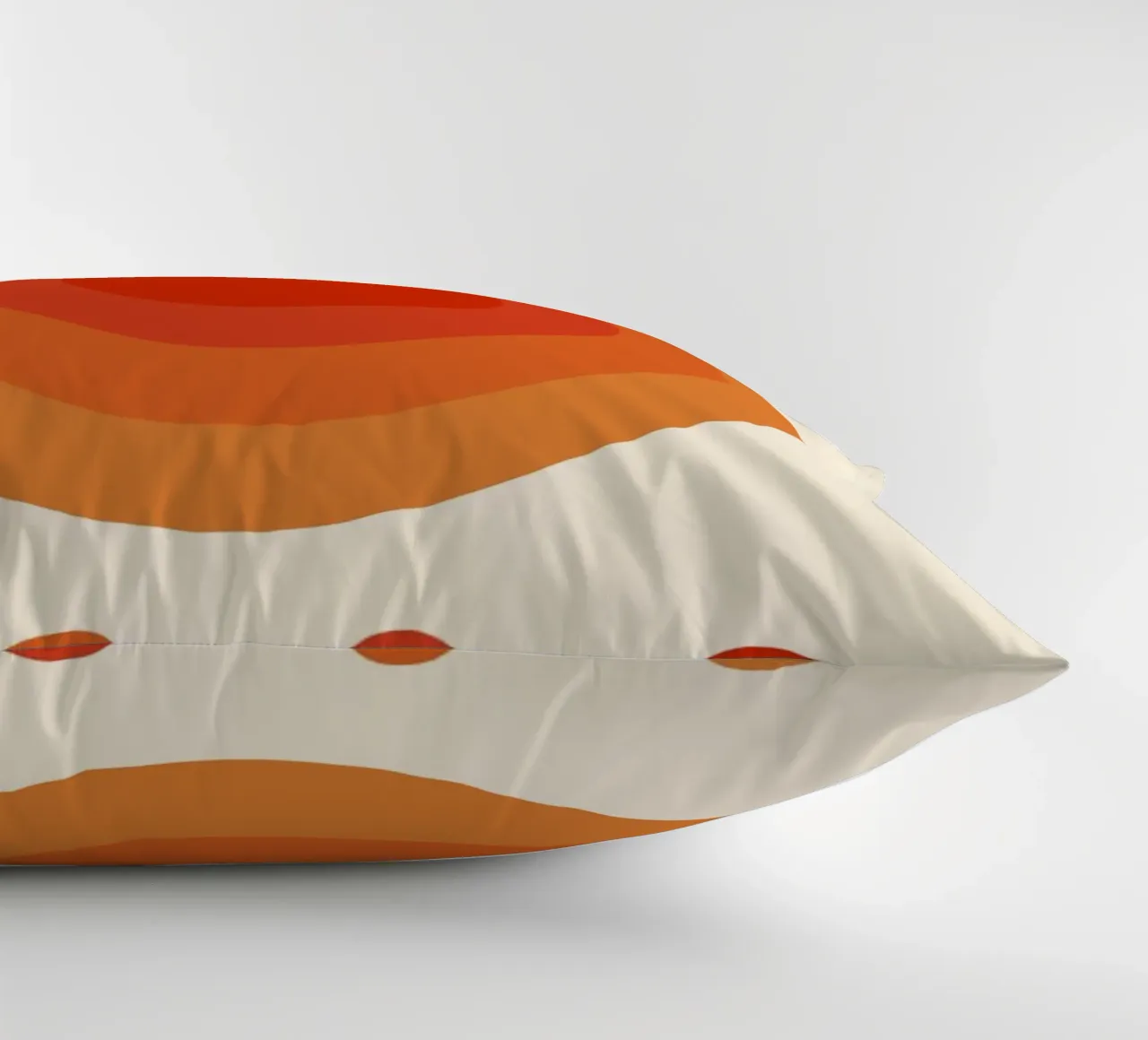 Bauhaus circle design orange decorative cushion by Whole©