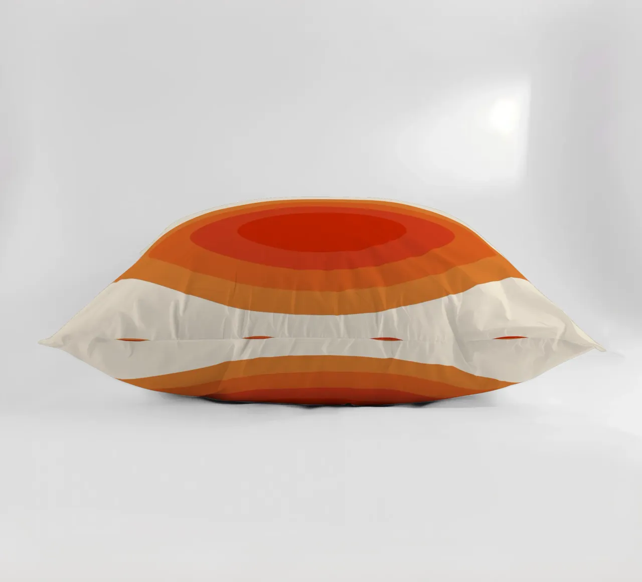 Bauhaus circle design orange decorative cushion by Whole©
