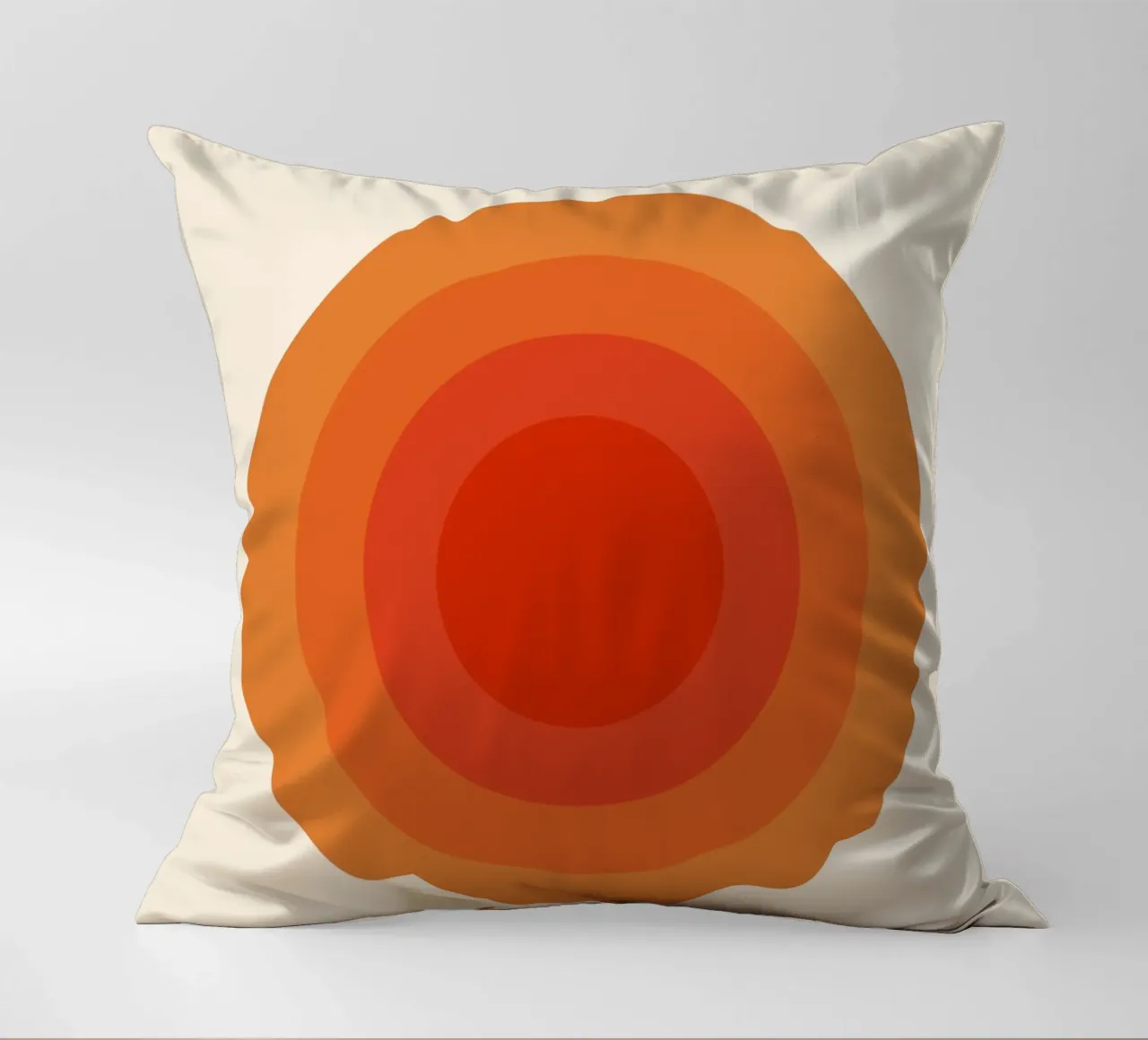 Bauhaus circle design orange decorative cushion by Whole©