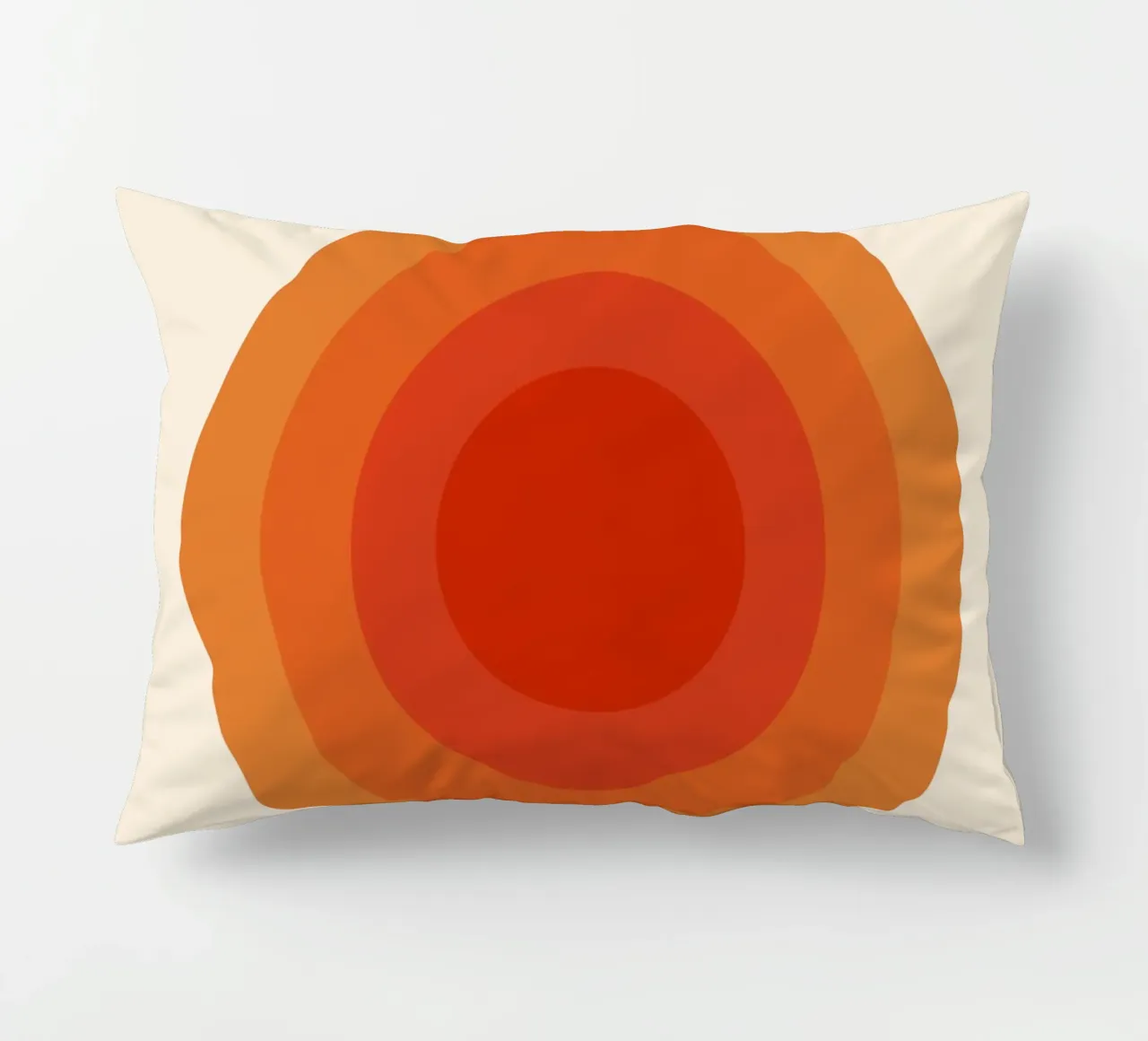 Bauhaus circle design orange decorative cushion by Whole©