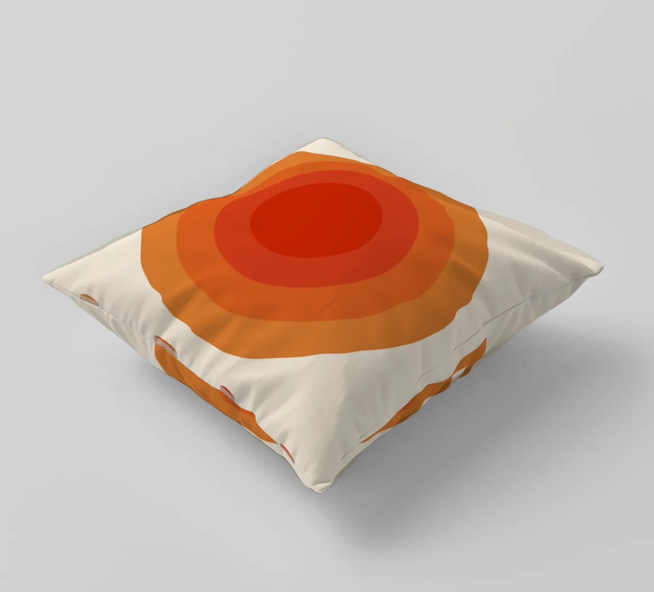 Bauhaus circle design orange decorative cushion by Whole©
