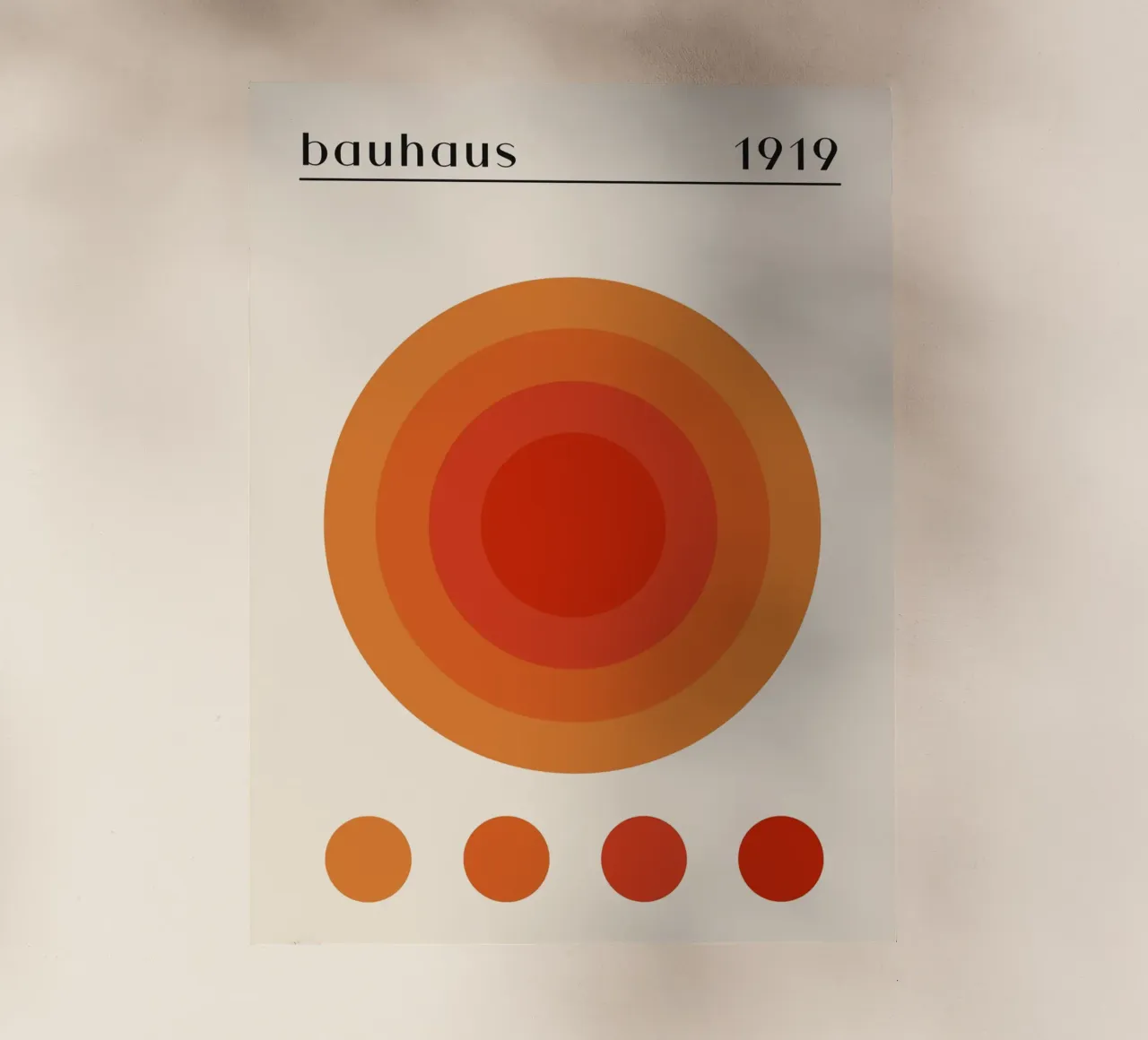 Bauhaus circle design orange backlit film by Whole©