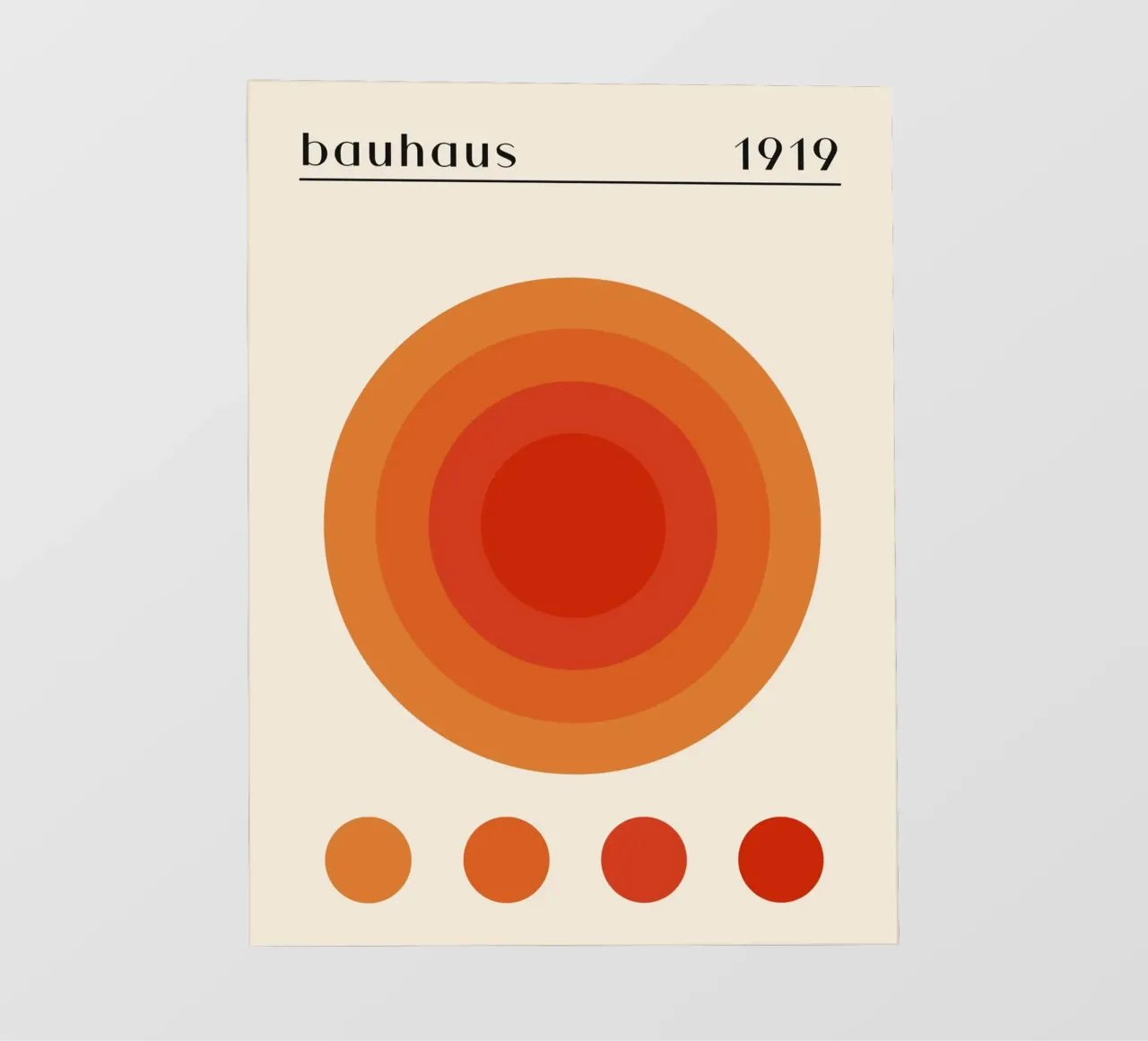 Bauhaus circle design orange photo wallpaper by Whole©