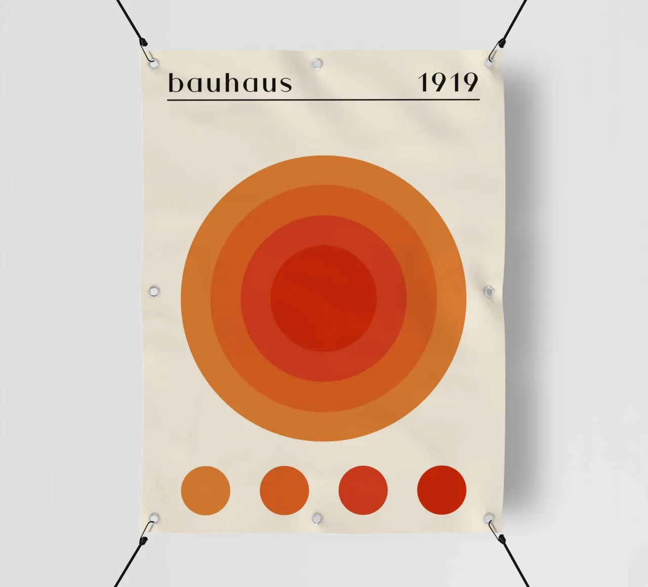Bauhaus circle design orange pvc cover by Whole©