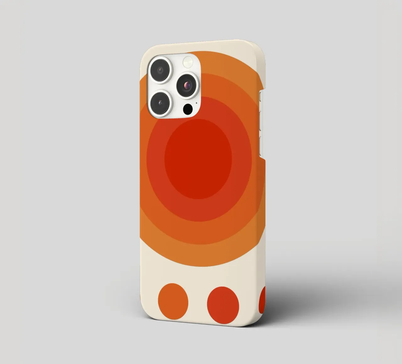 Bauhaus circle design orange iphone case by Whole©