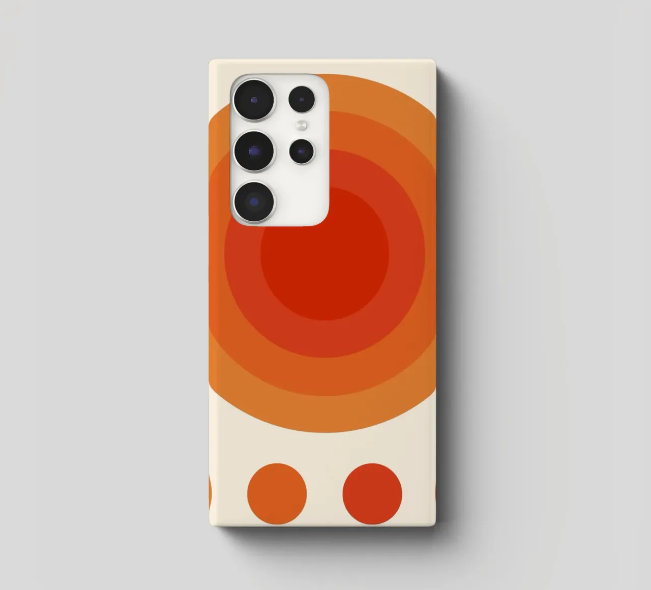 Bauhaus circle design orange samsung phone case by Whole©
