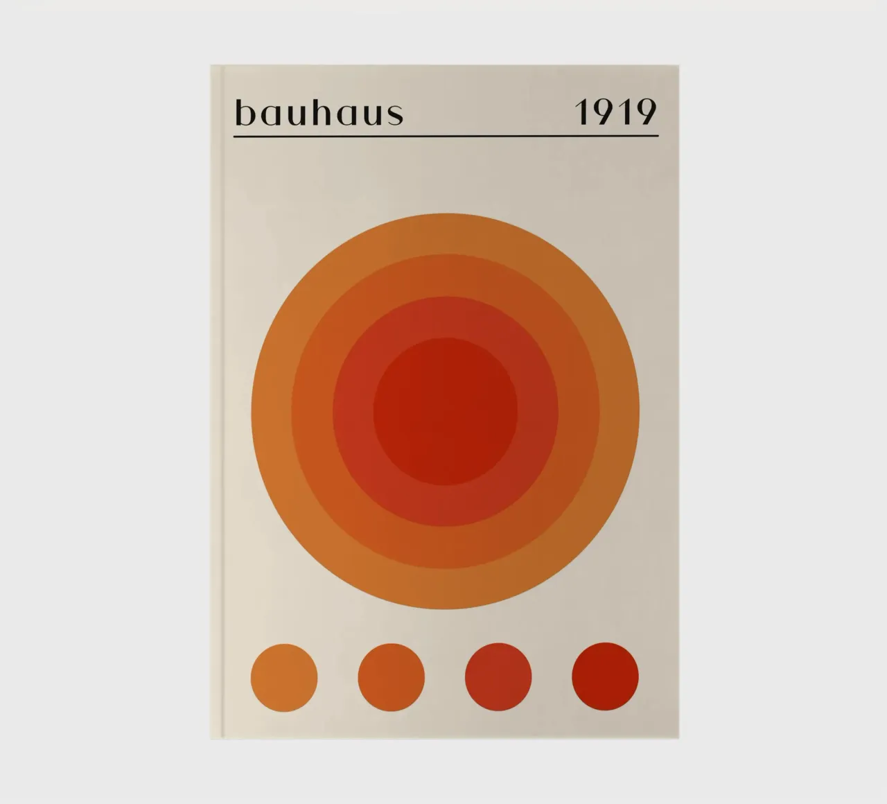 Bauhaus circle design orange notebook by Whole©