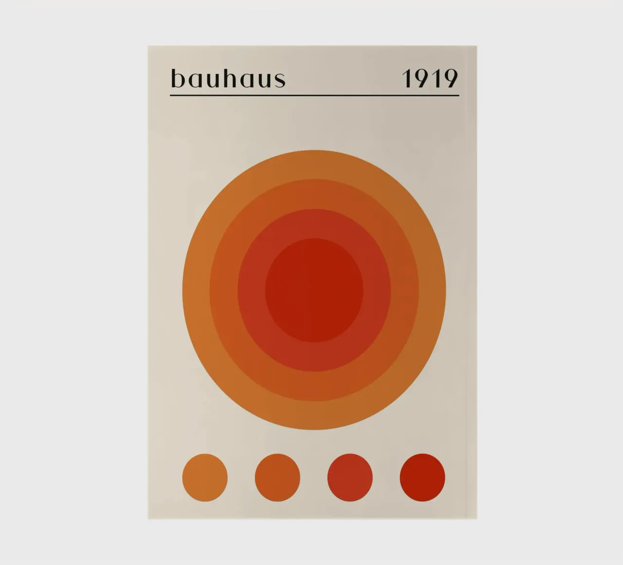 Bauhaus circle design orange notebook by Whole©