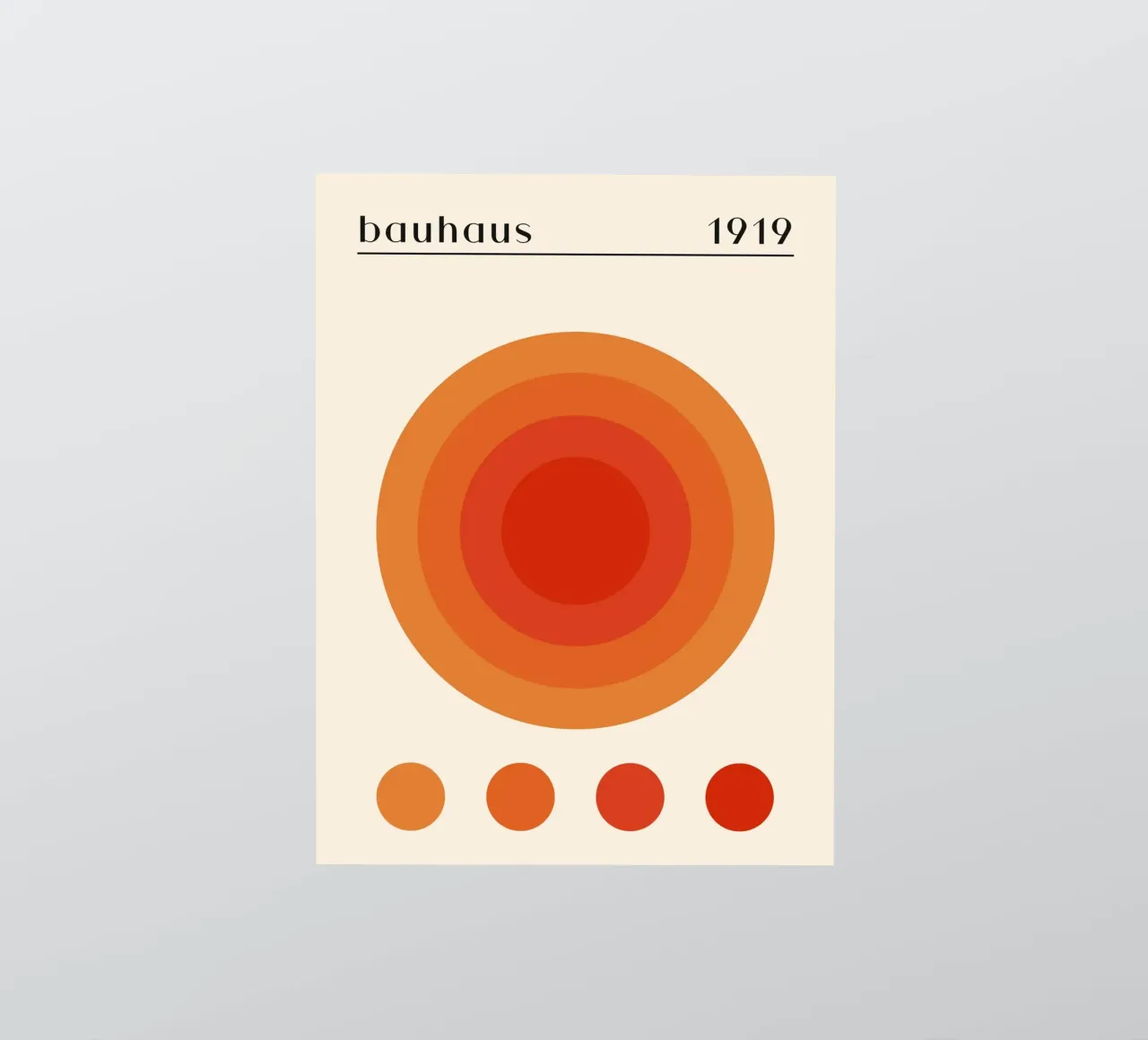 Bauhaus circle design orange sticker by Whole©