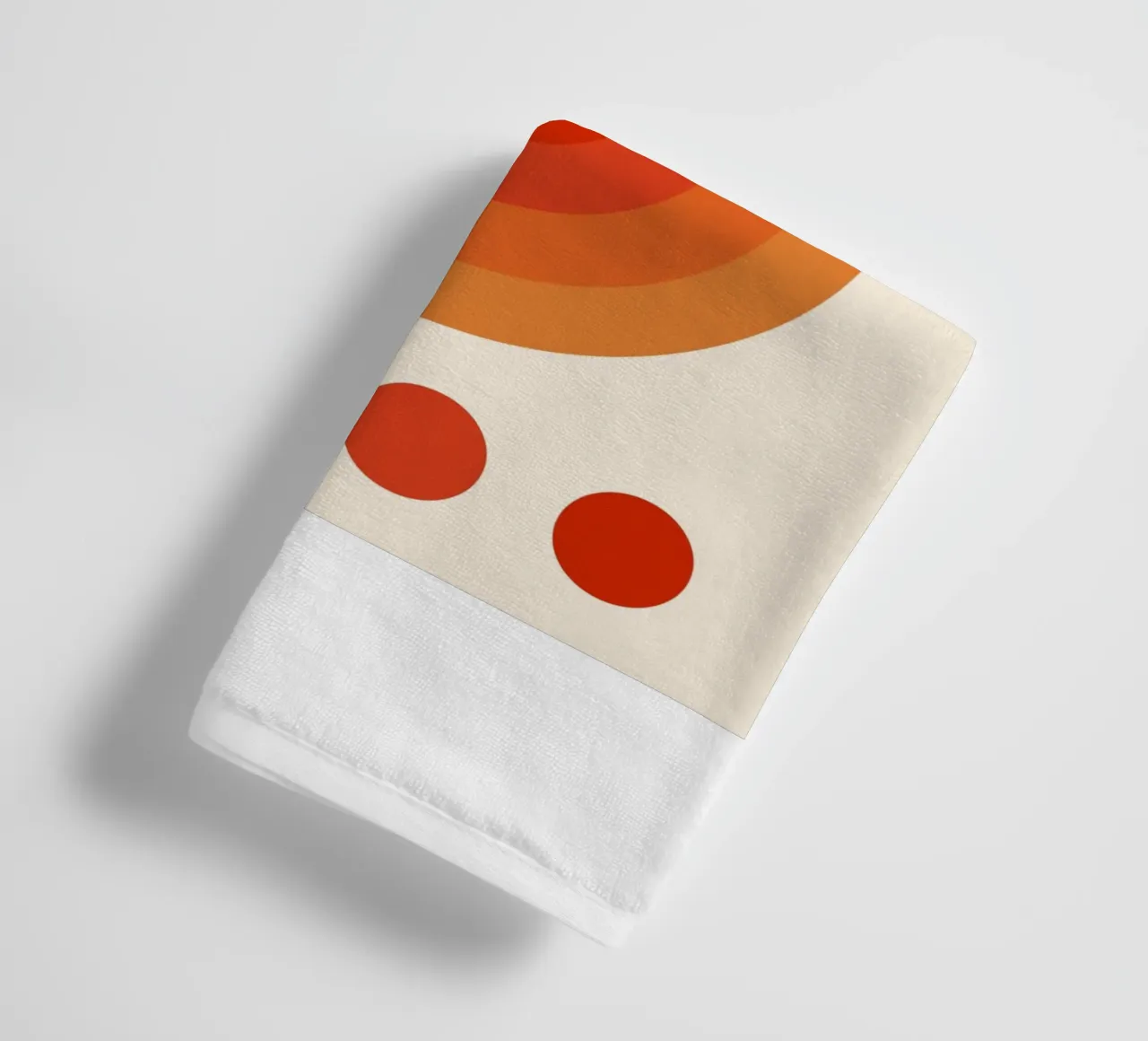 Bauhaus circle design orange towel by Whole©