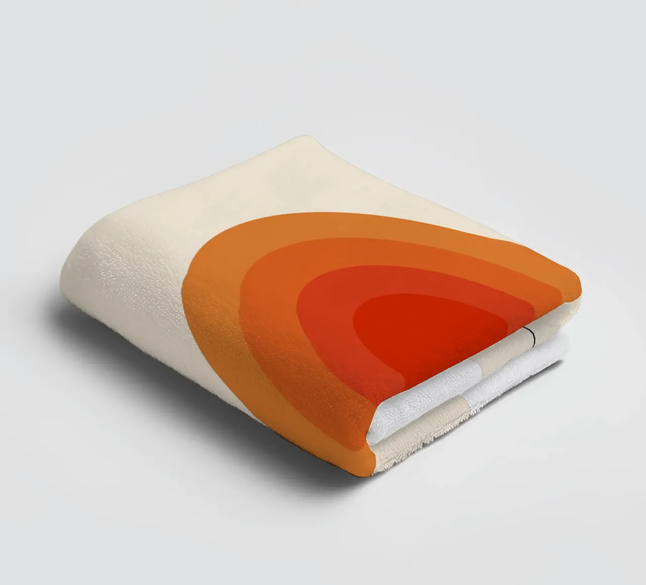 Bauhaus circle design orange towel by Whole©