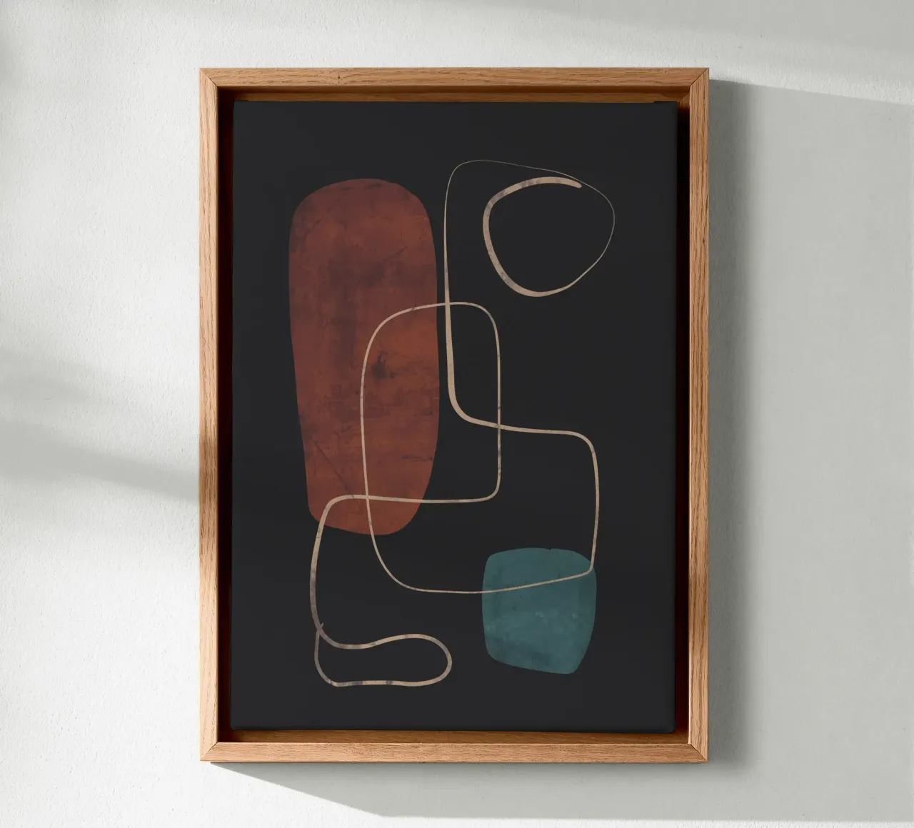 Moderne abstracte kunst 16 canvas met Baklijst van ThingDesign
