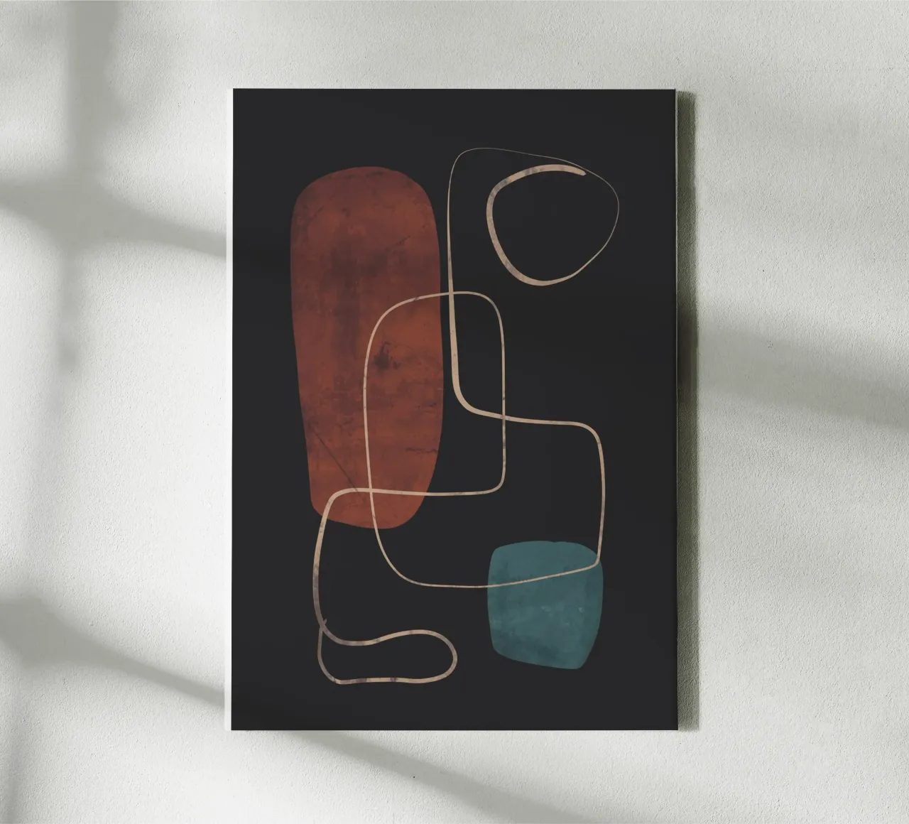 Moderne abstracte kunst 16 canvas met Baklijst van ThingDesign