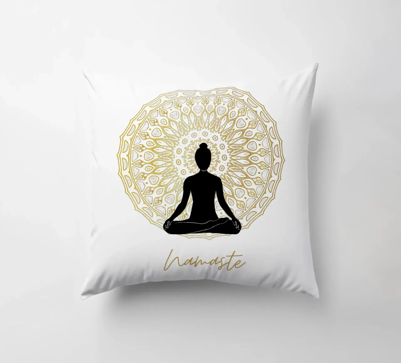 Namaste con la sagoma di una persona cuscino da ArtDesign by KBK