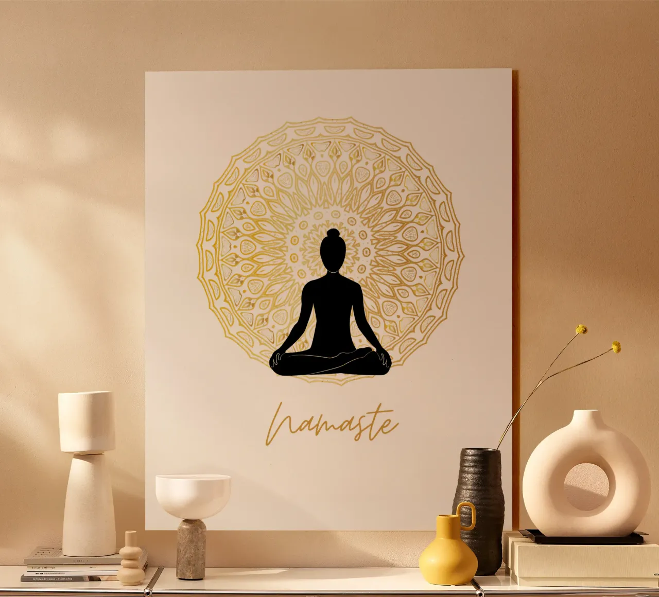 Namaste con la sagoma di una persona plexiglass da ArtDesign by KBK