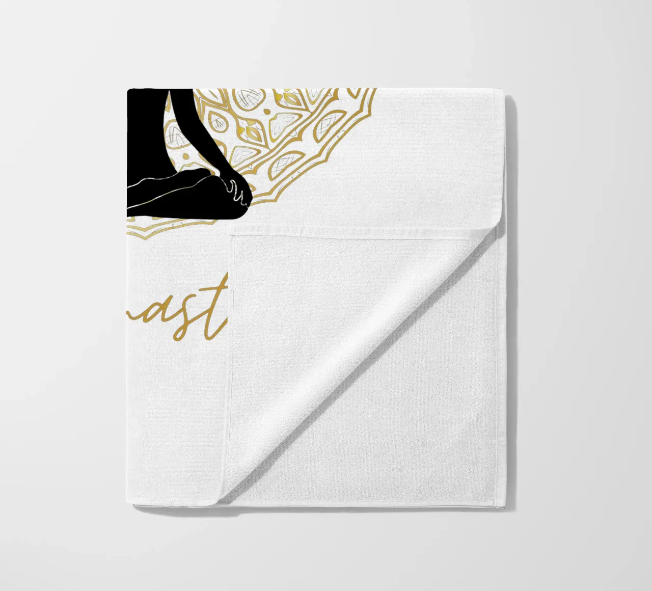 Namaste con la sagoma di una persona telo mare da ArtDesign by KBK