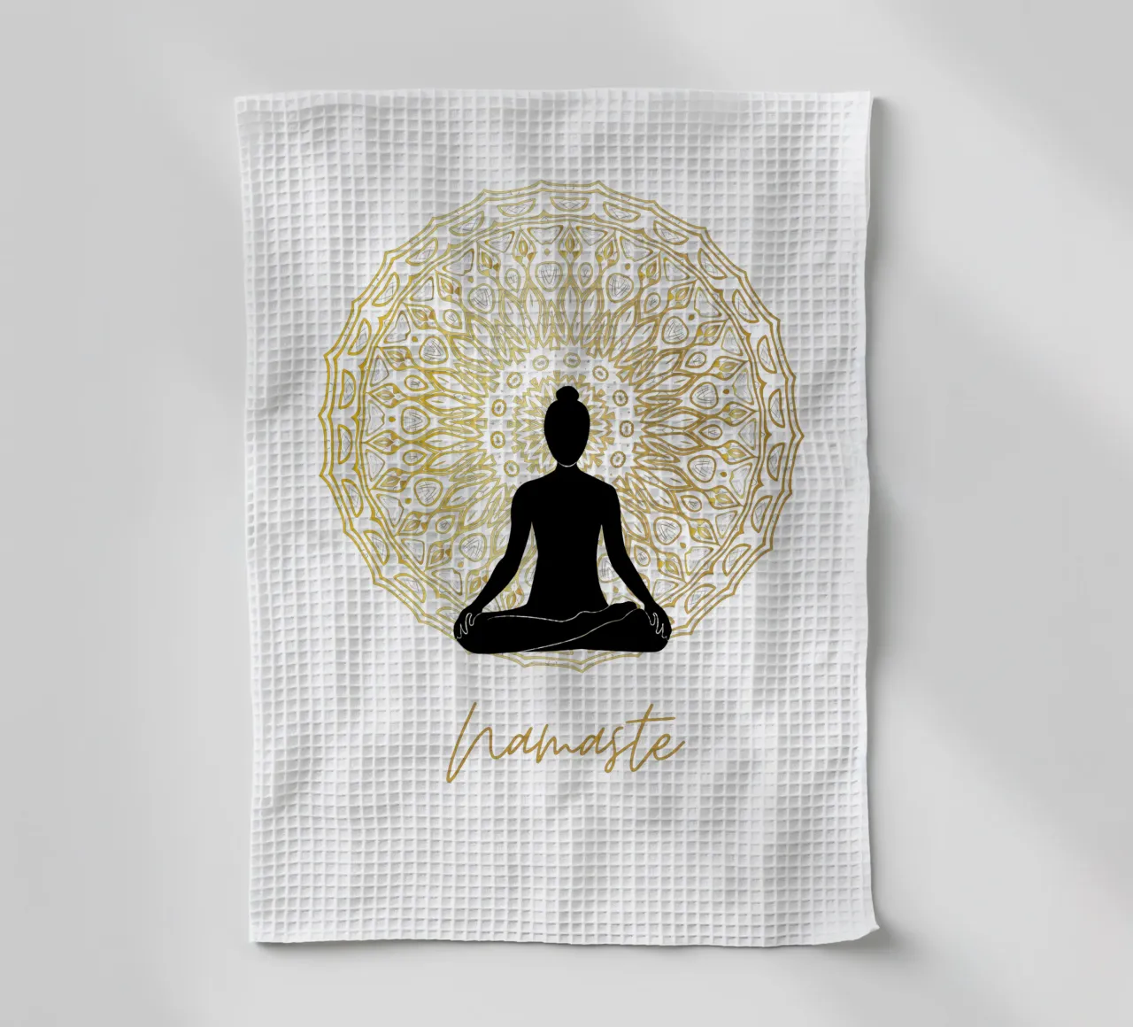 Namaste con la sagoma di una persona canovaccio da cucina da ArtDesign by KBK