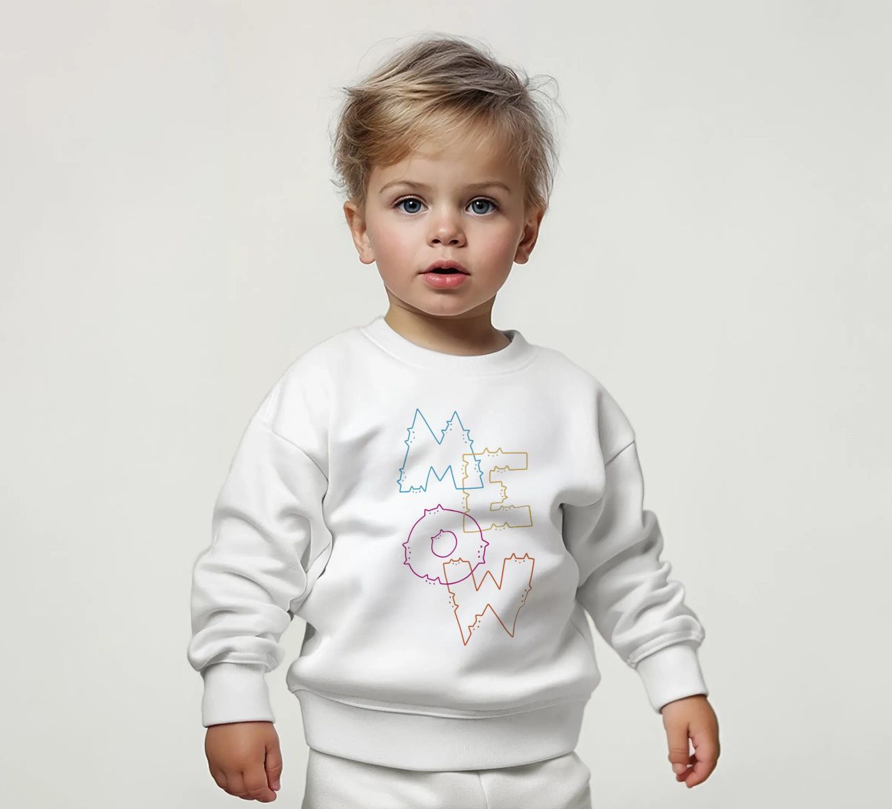 Divisione Meow Cat Lines felpa neonato da Tobe Fonseca