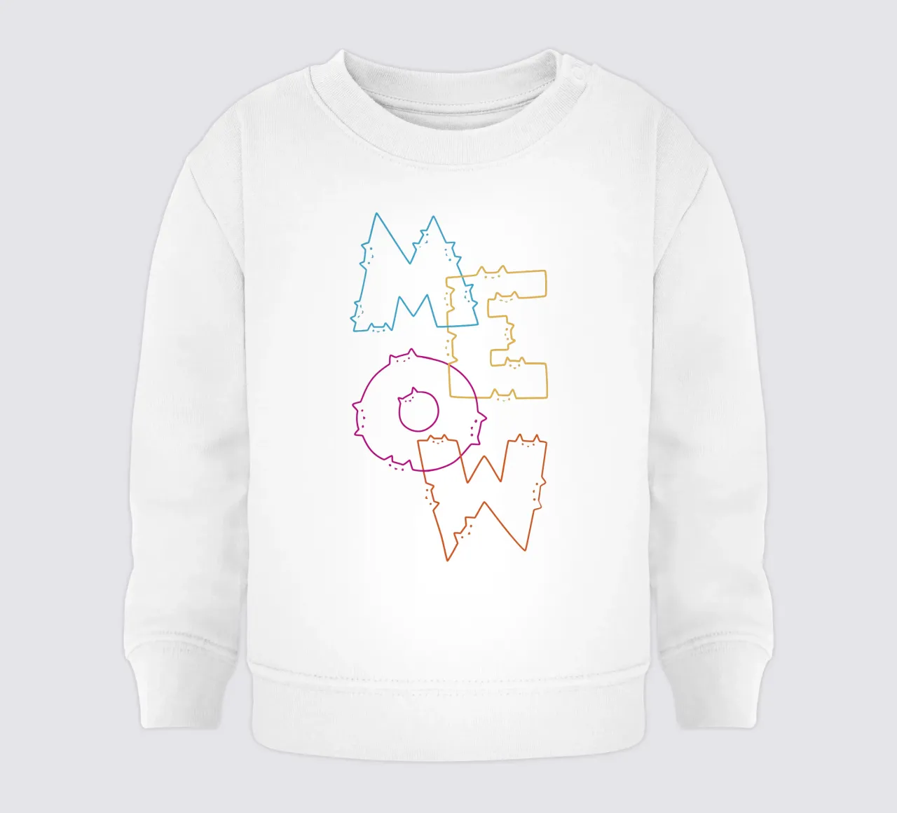 Meow Cat Lines Division baby sweatshirt by Tobe Fonseca