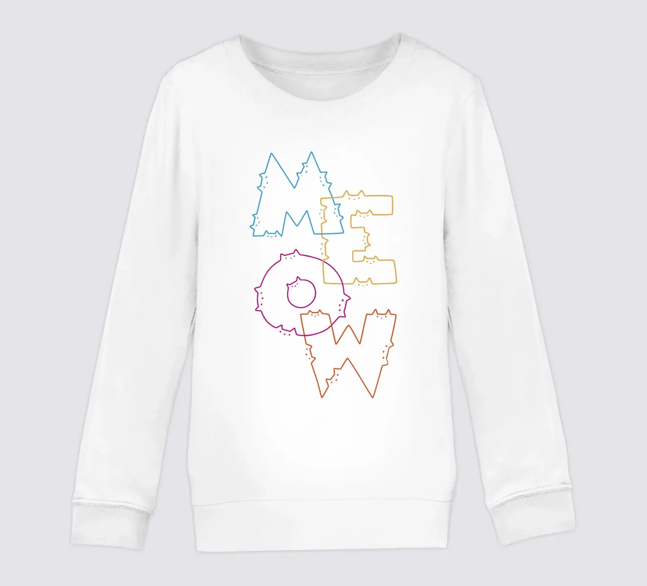 Abteilung Meow Cat Lines Kinder Sweatshirt von Tobe Fonseca