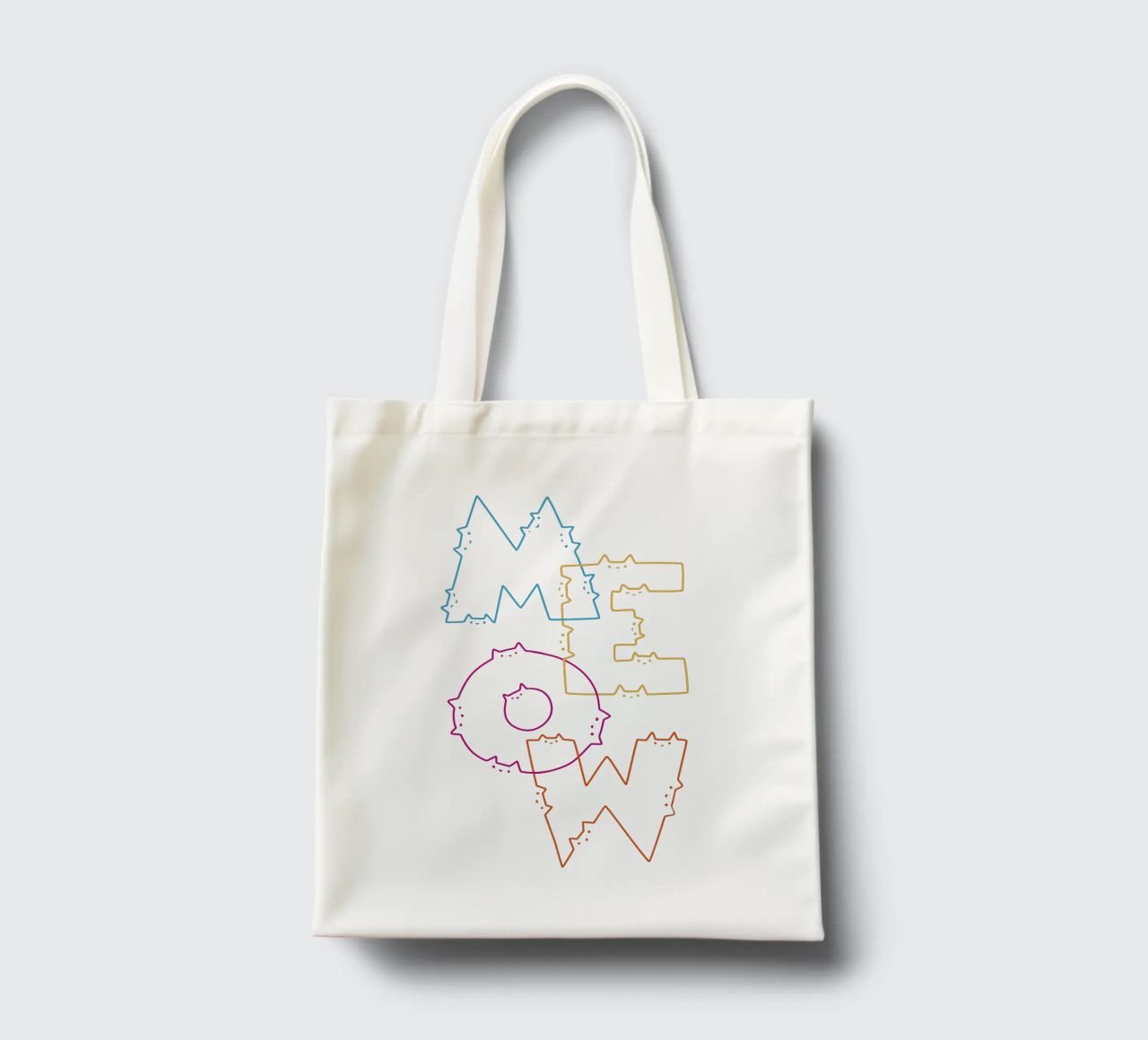 Divisione Meow Cat Lines borsa in juta da Tobe Fonseca
