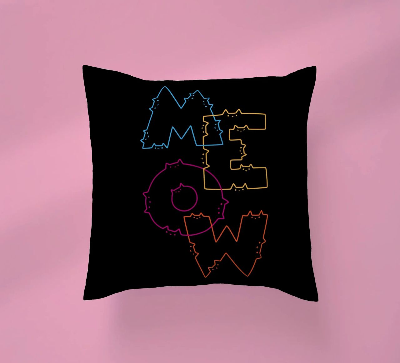 Divisione Meow Cat Lines cuscino da Tobe Fonseca