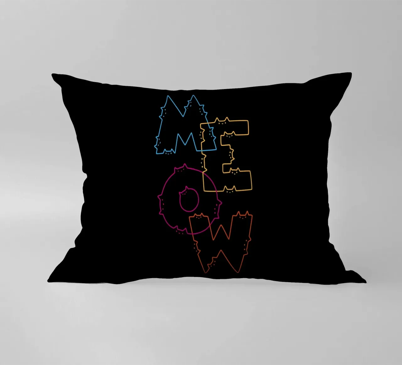 Abteilung Meow Cat Lines Kissen von Tobe Fonseca
