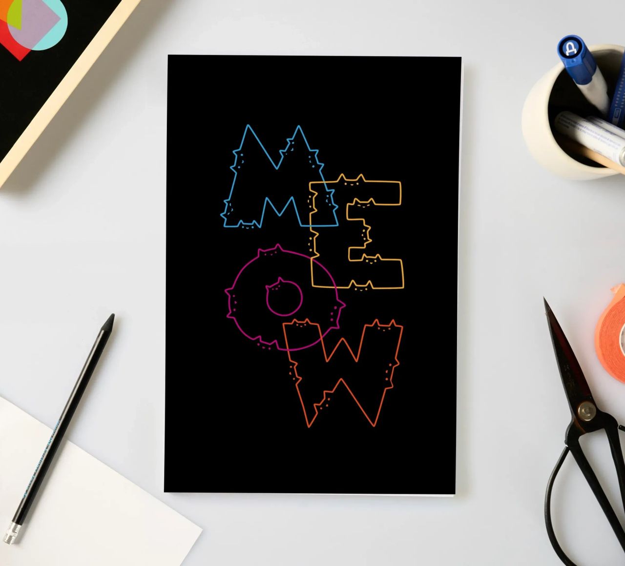 Meow Cat Lines Division notebook by Tobe Fonseca