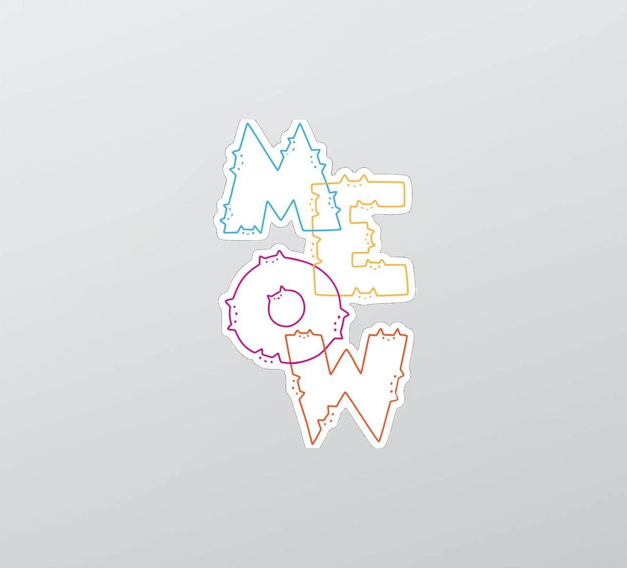 Divisione Meow Cat Lines adesivo da Tobe Fonseca