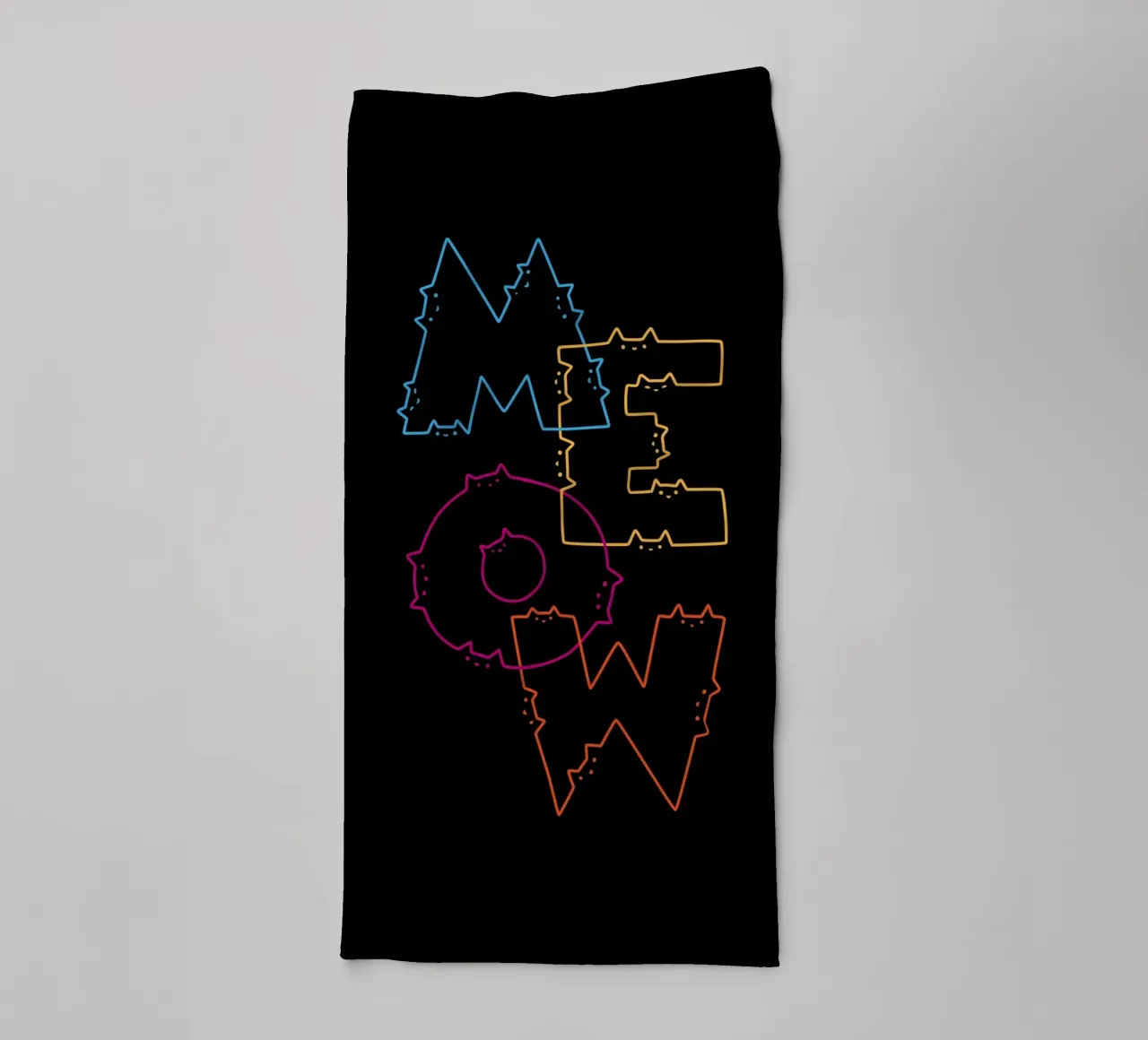 Abteilung Meow Cat Lines Handtuch von Tobe Fonseca