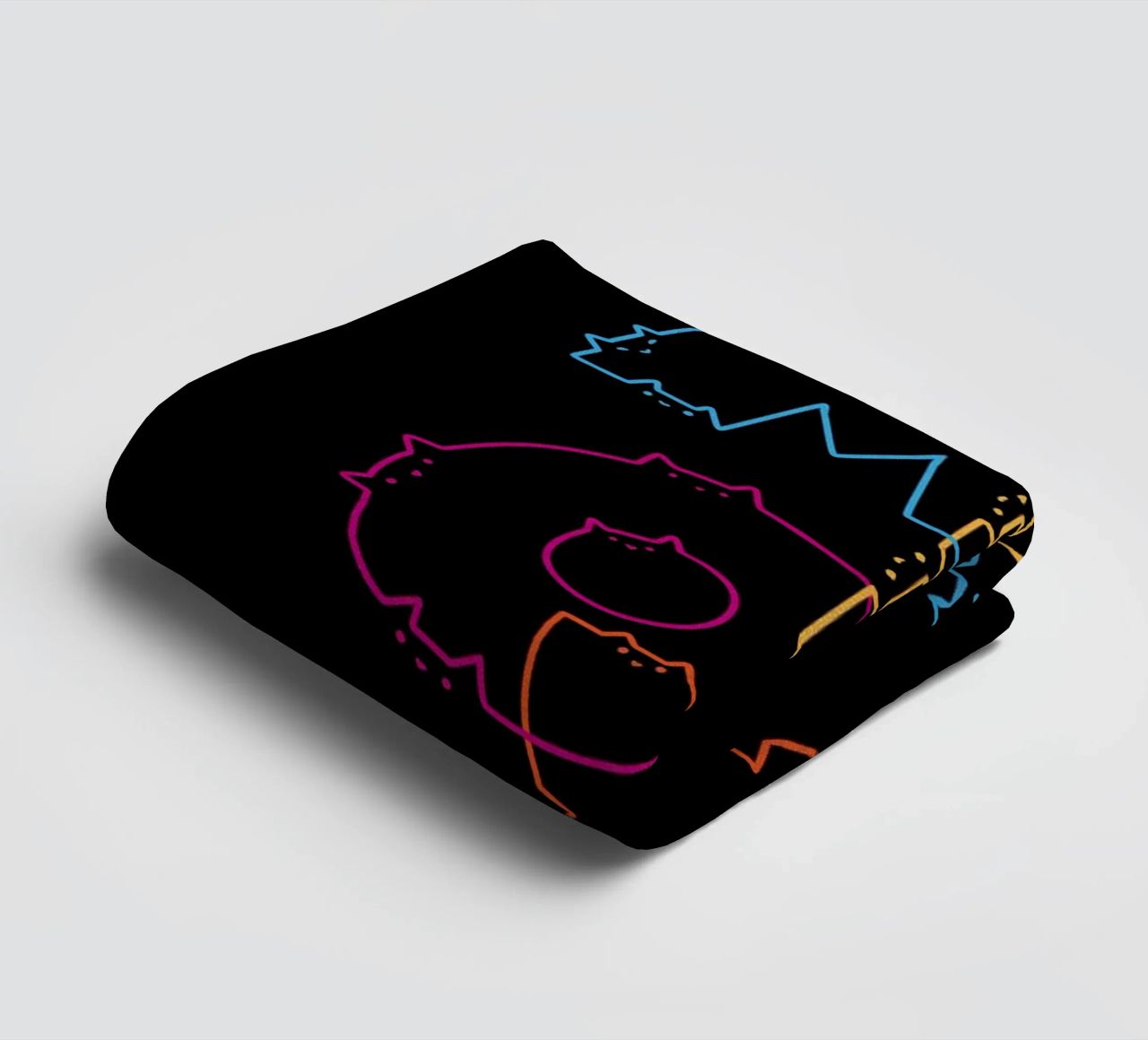 Meow Cat Lines Division towel by Tobe Fonseca
