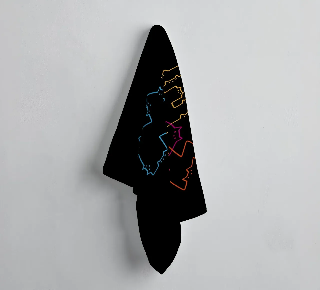 Abteilung Meow Cat Lines Handtuch von Tobe Fonseca