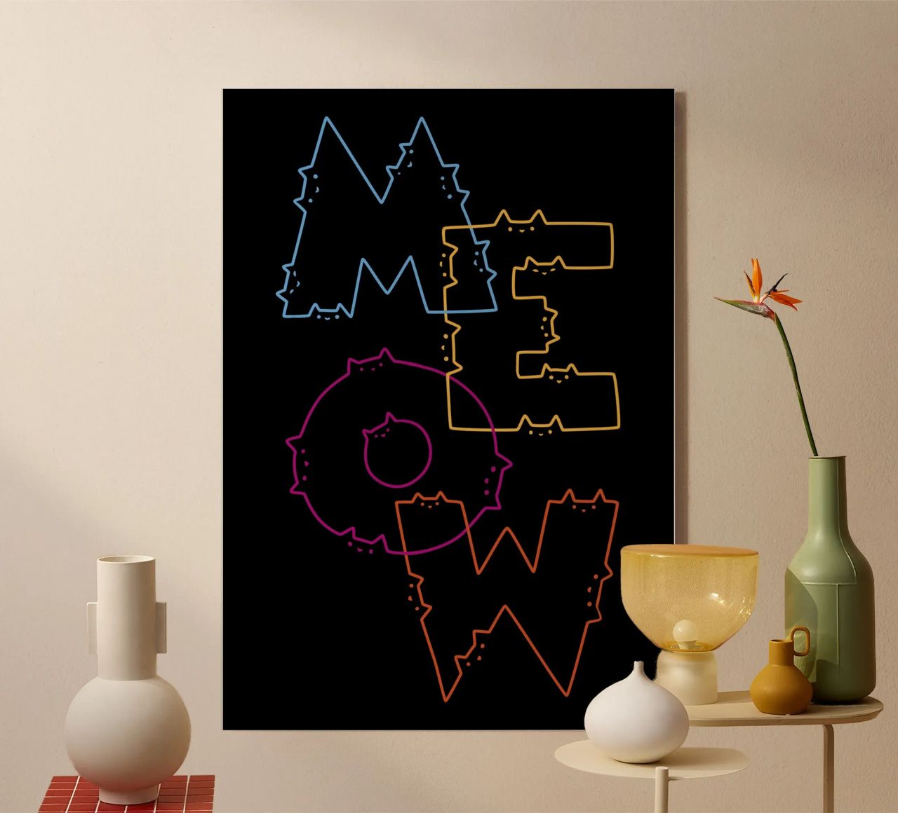 Divisione Meow Cat Lines plexiglass da Tobe Fonseca