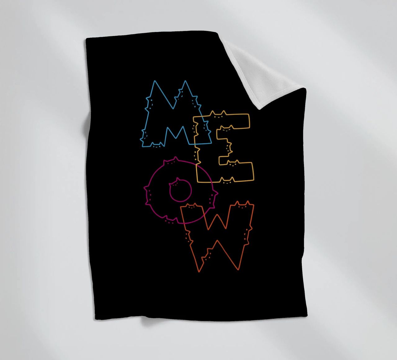Divisione Meow Cat Lines coperta in pile da Tobe Fonseca