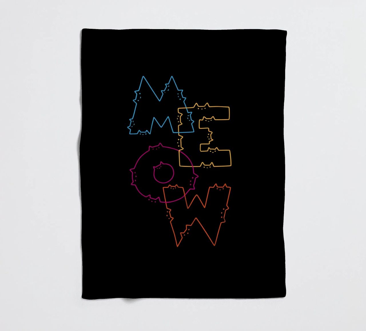 Divisione Meow Cat Lines coperta in pile da Tobe Fonseca