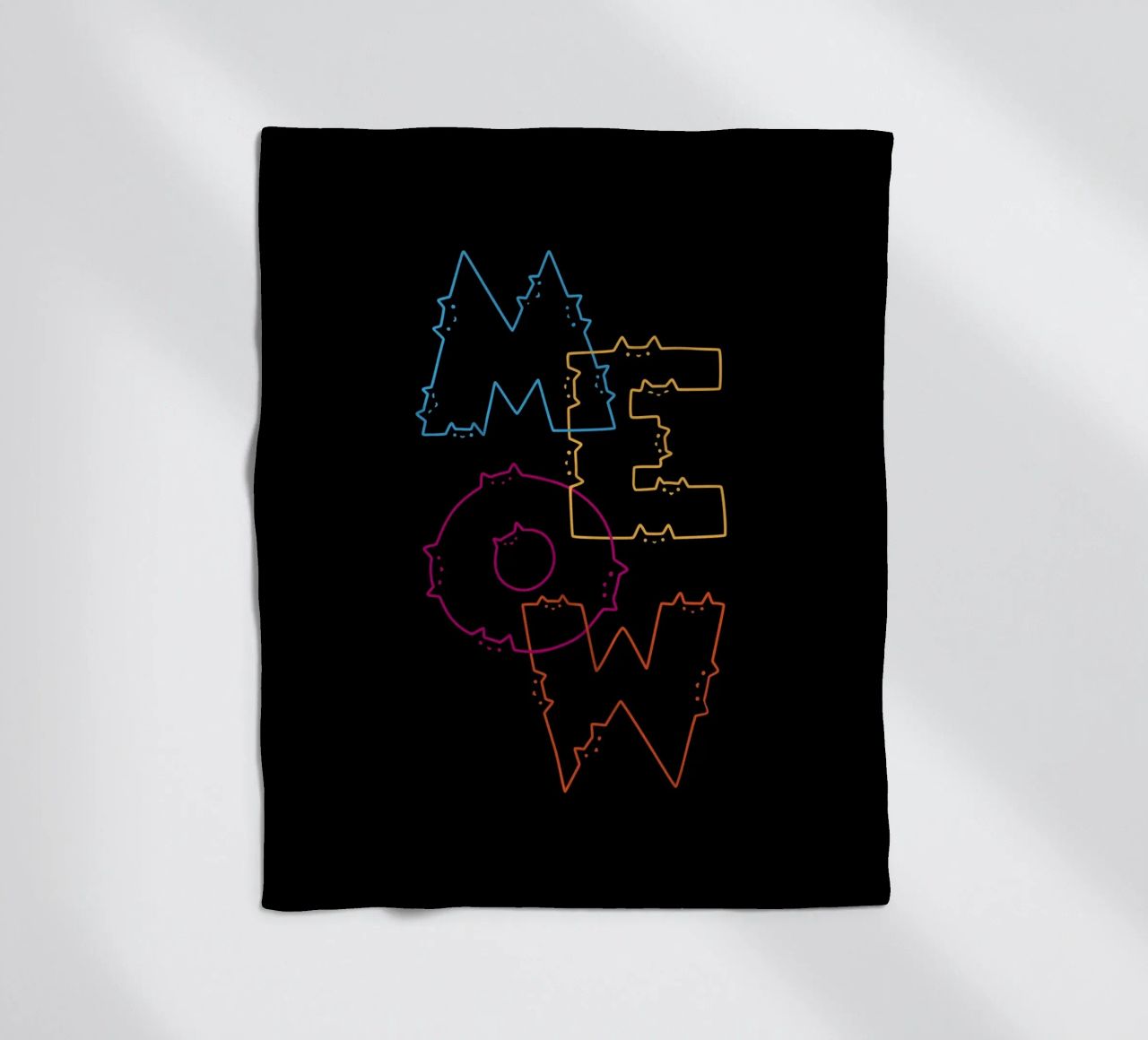 Divisione Meow Cat Lines coperta in pile da Tobe Fonseca