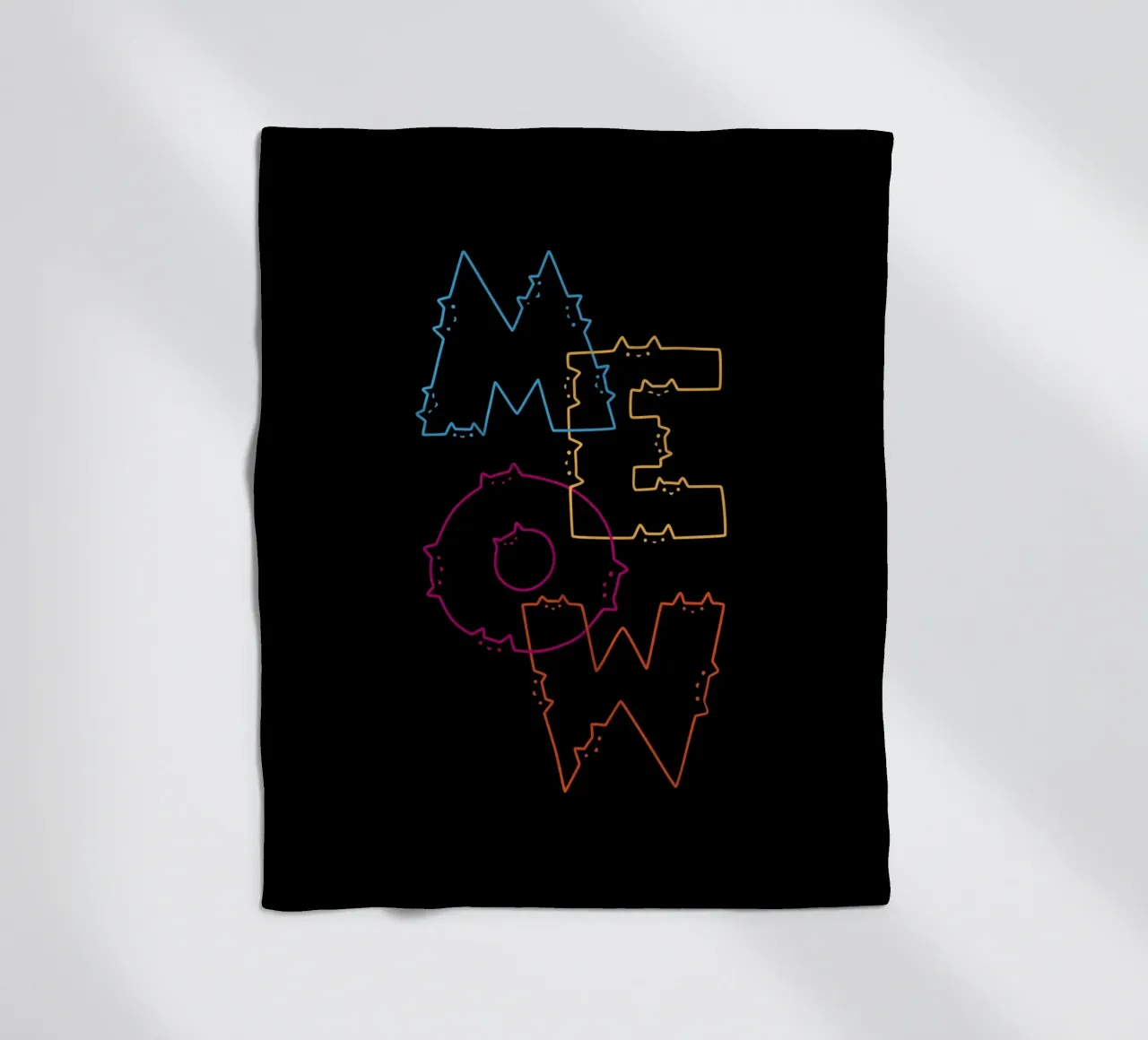 Abteilung Meow Cat Lines Fleecedecke von Tobe Fonseca