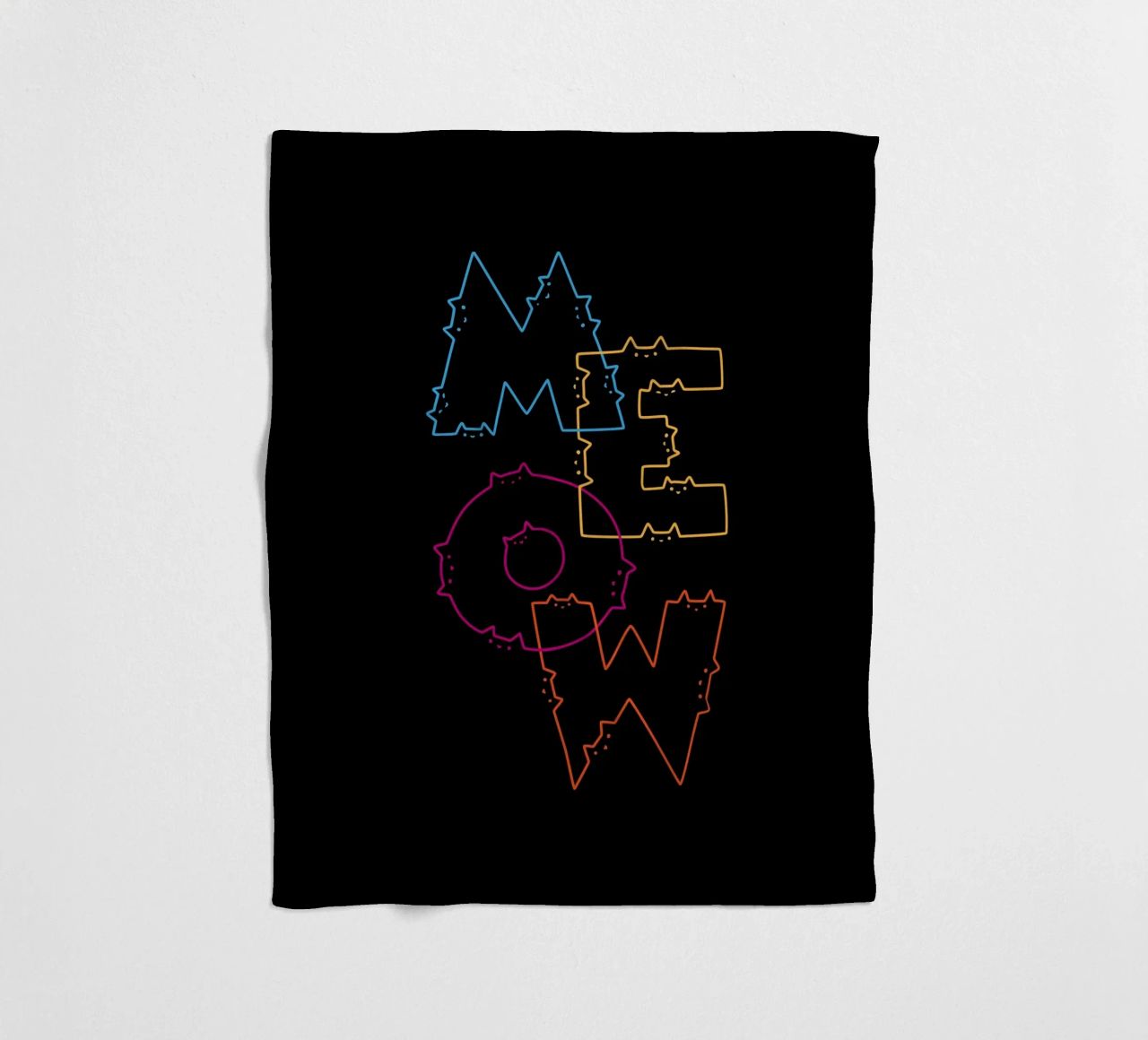 Divisione Meow Cat Lines coperta in pile da Tobe Fonseca