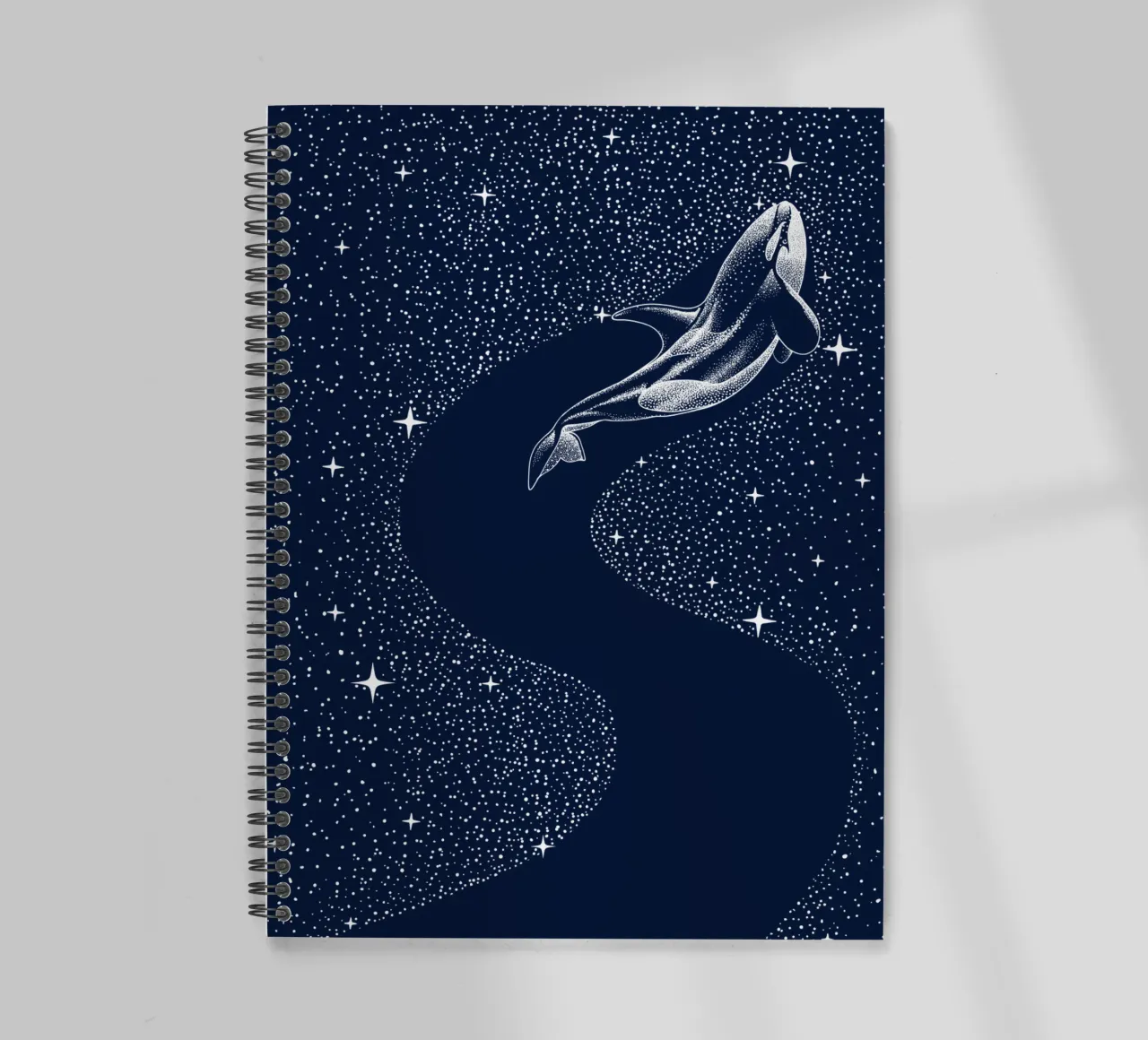 starry orca spiral notebook by aliriza cakir