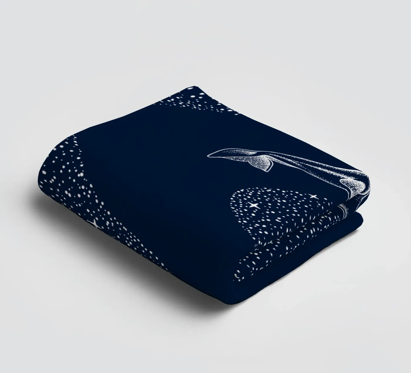 starry orca towel by aliriza cakir