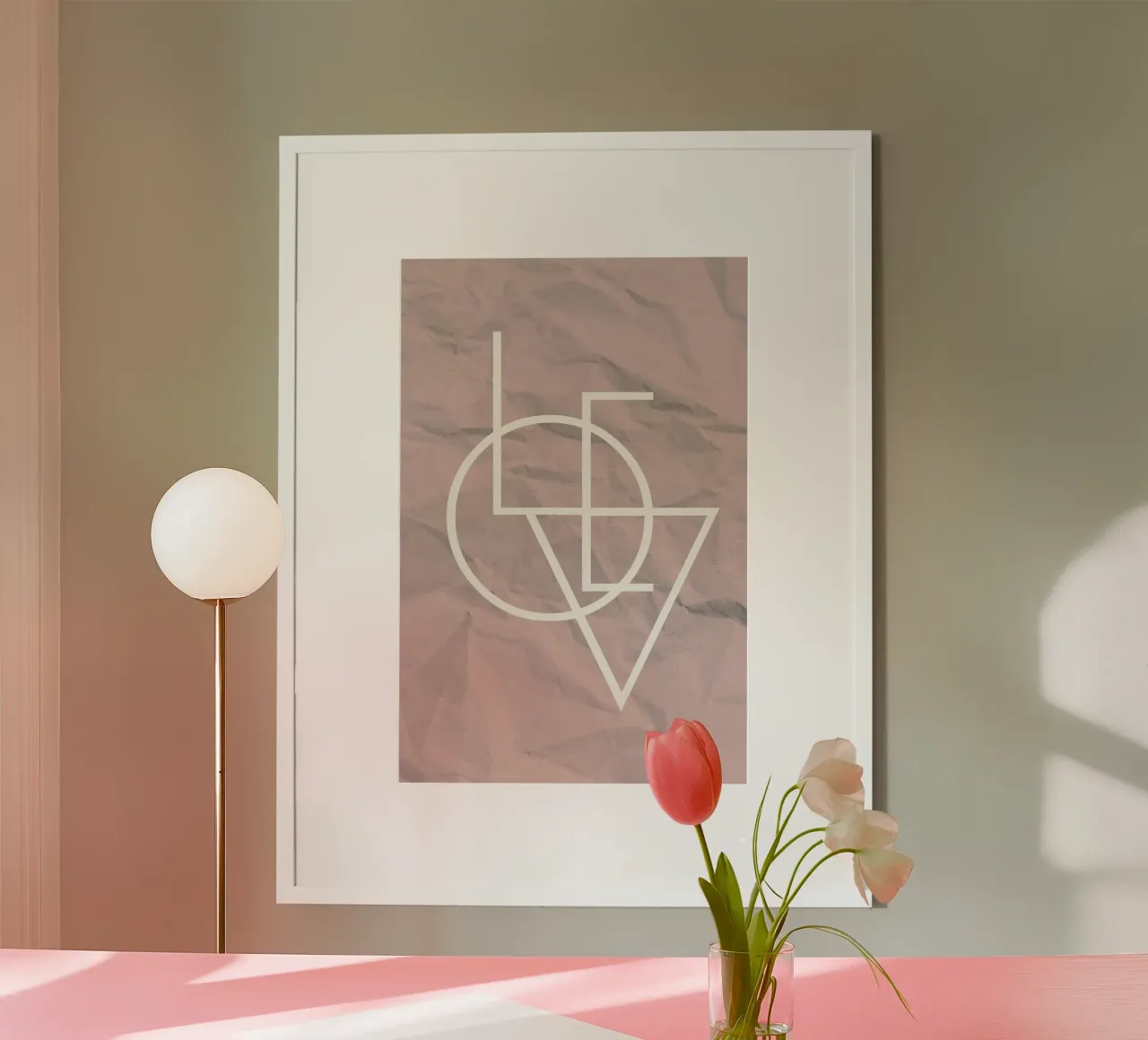 AMORE poster con telaio in alluminio da ArtDesign by KBK