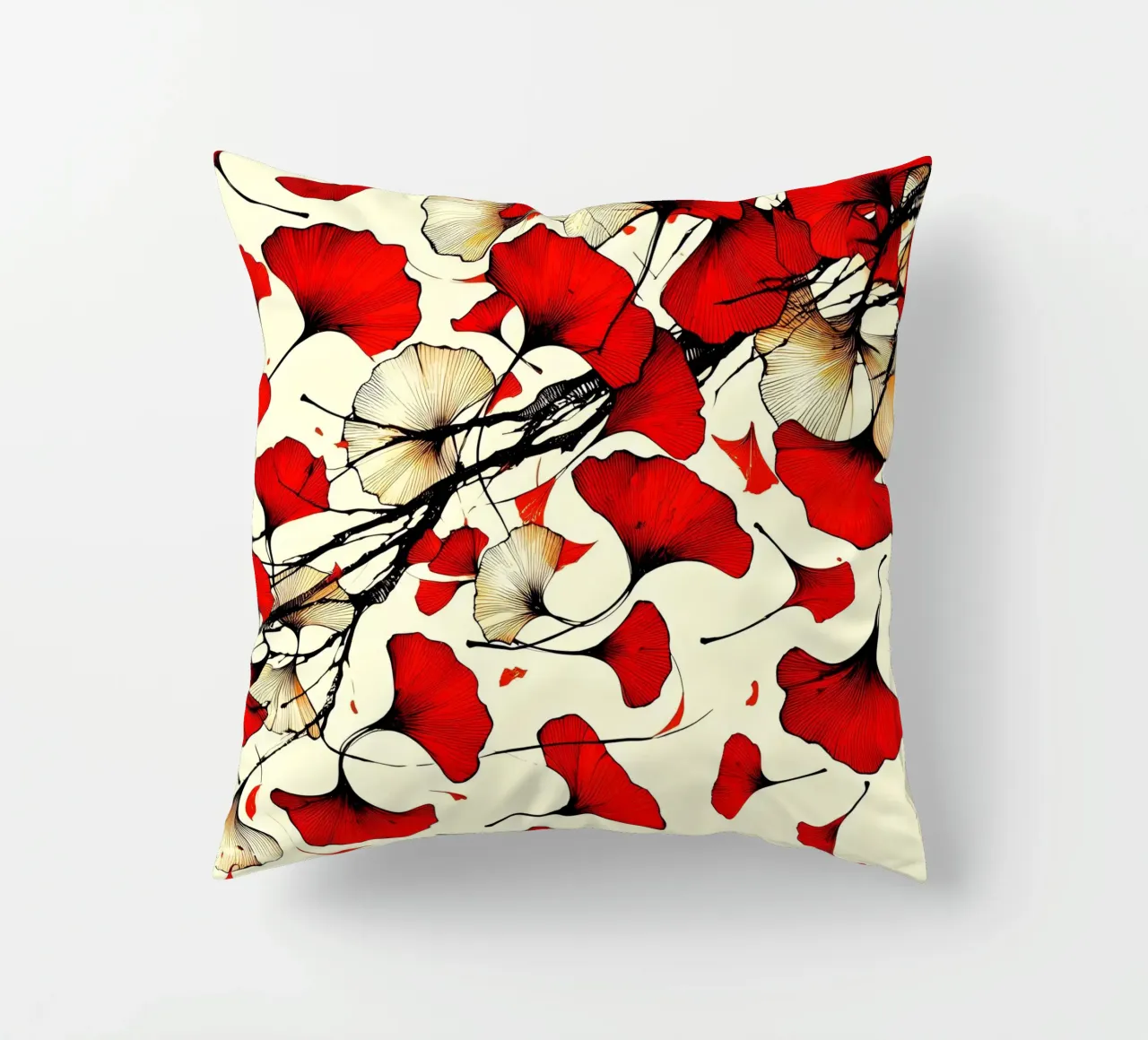 Roter Ginko cuscino da Digital Naive