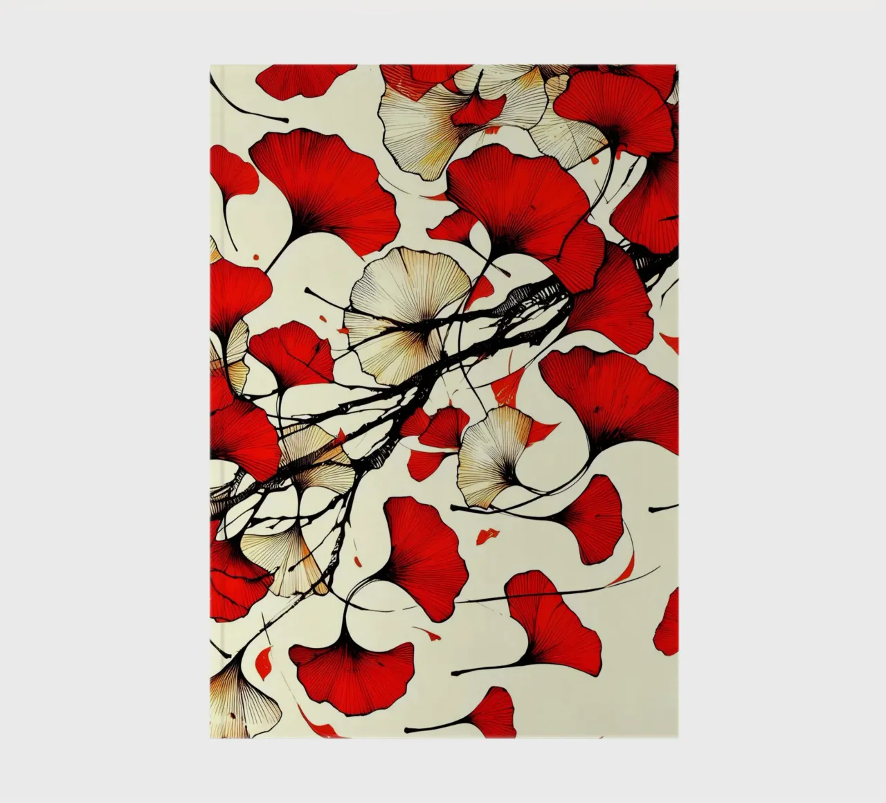 Roter Ginko notebook by Digital Naive