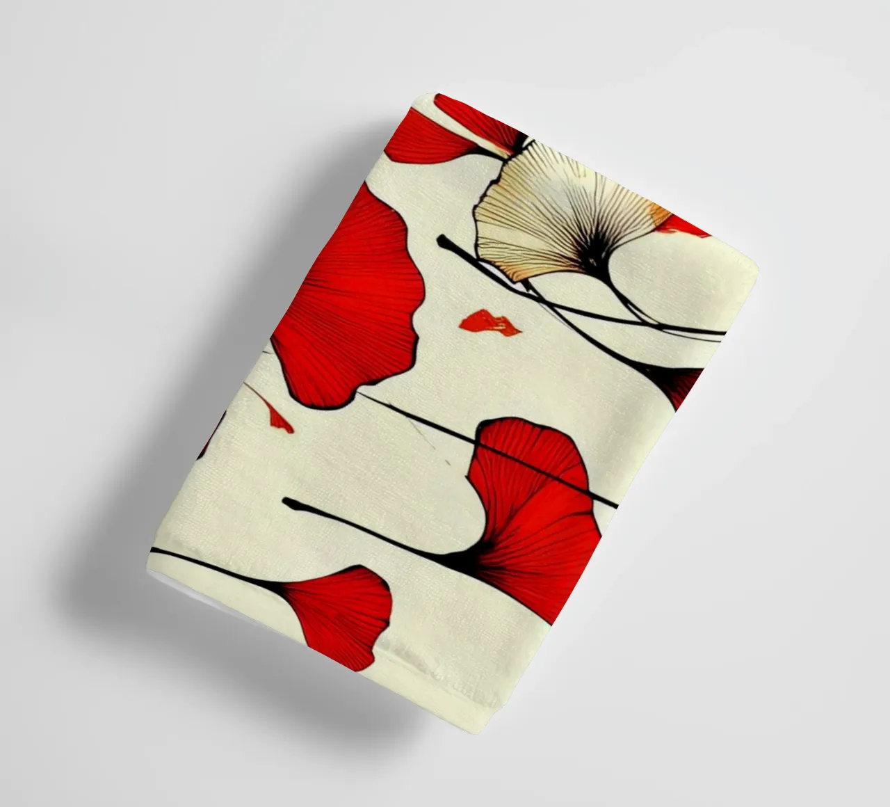 Roter Ginko asciugamano da bagno da Digital Naive